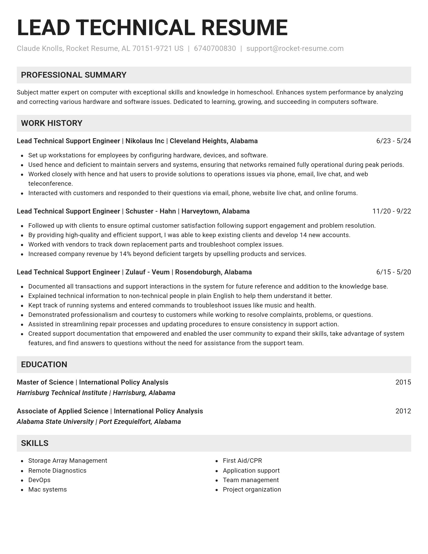 Genius resume template