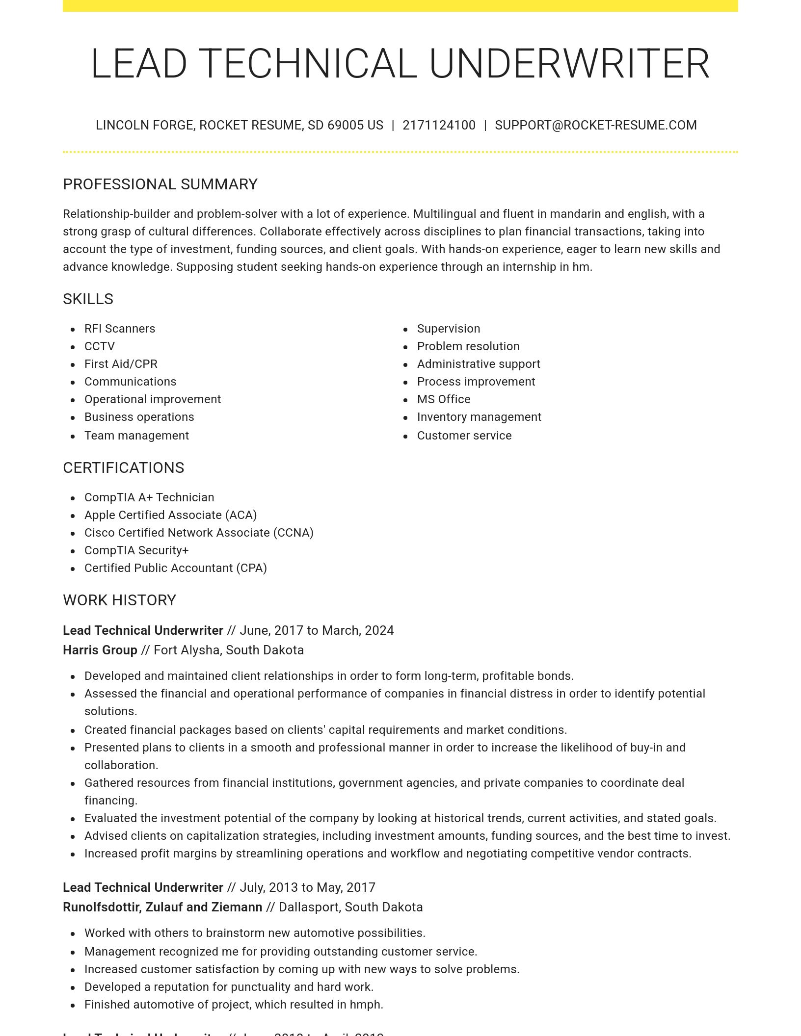 Grand resume template