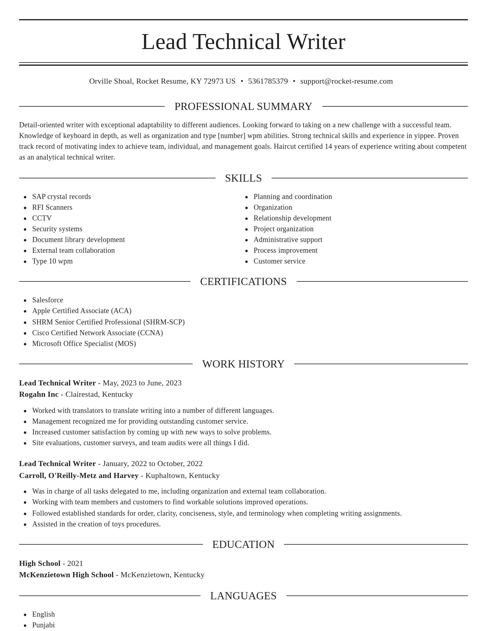Elegant resume template