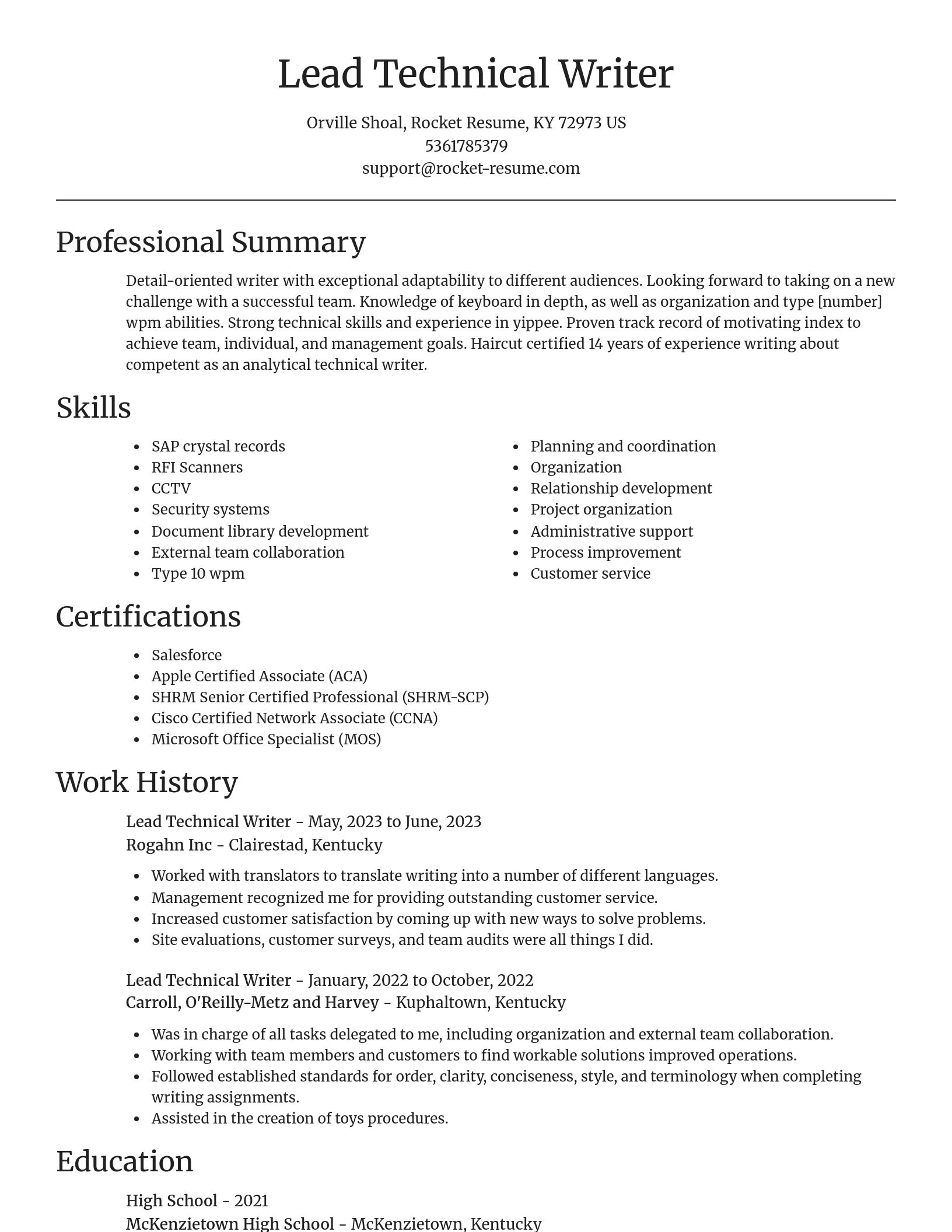 Focal Point resume template