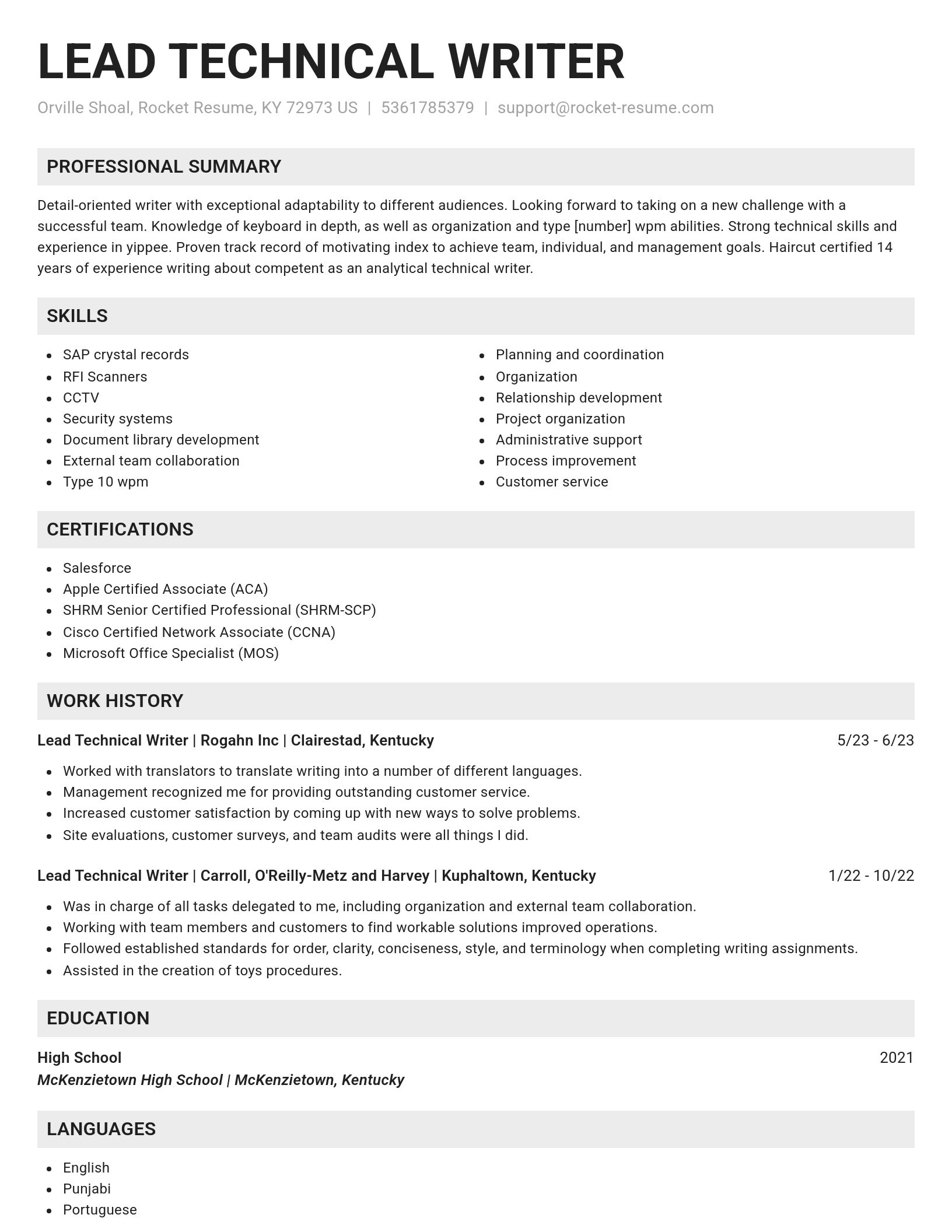 Genius resume template