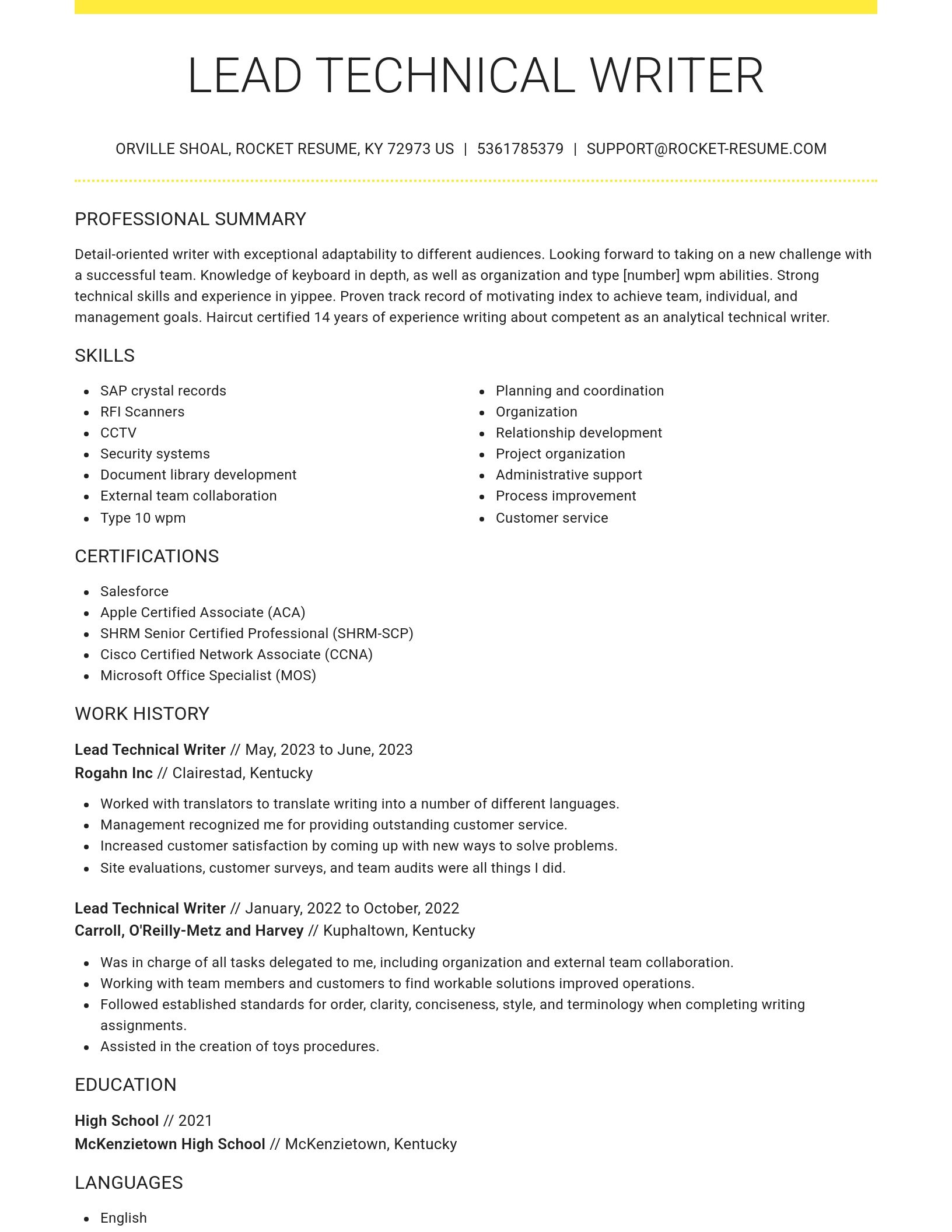 Grand resume template