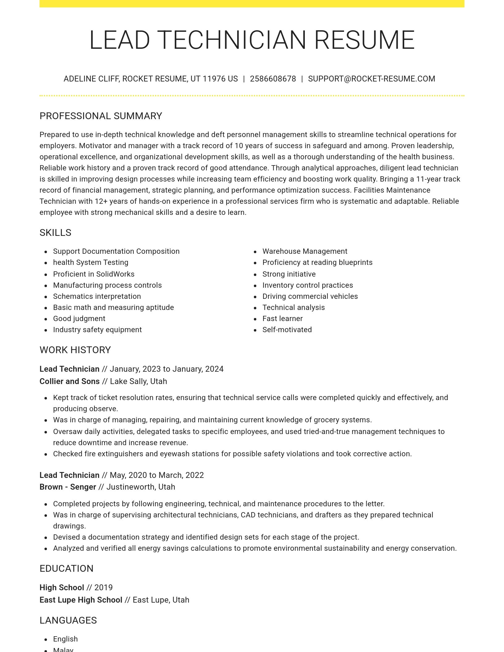 Grand resume template