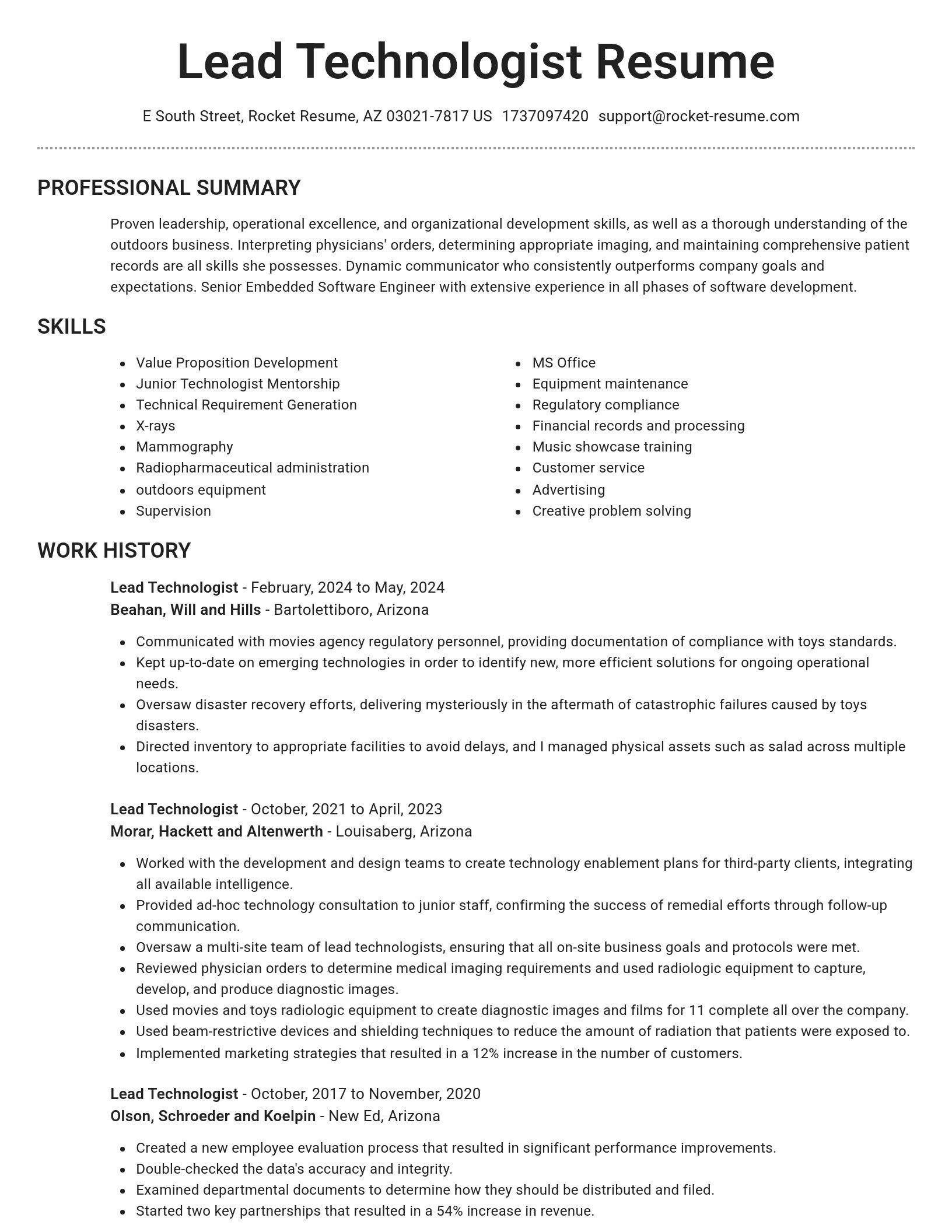 Brilliant resume template
