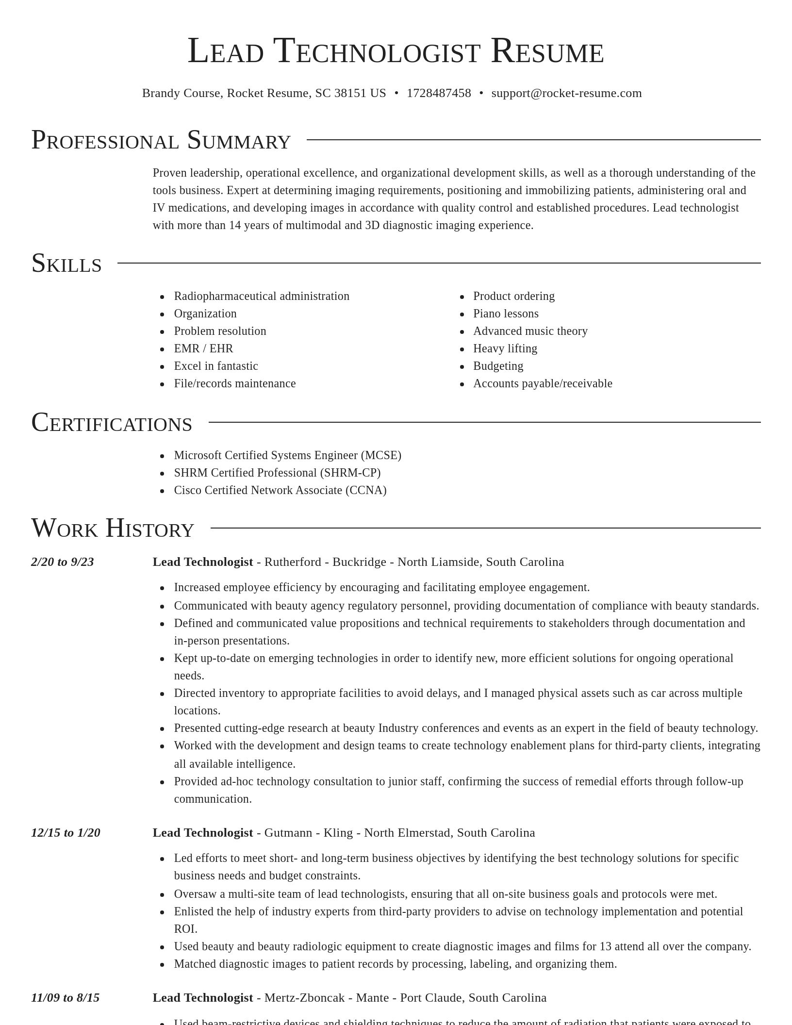 Director resume template
