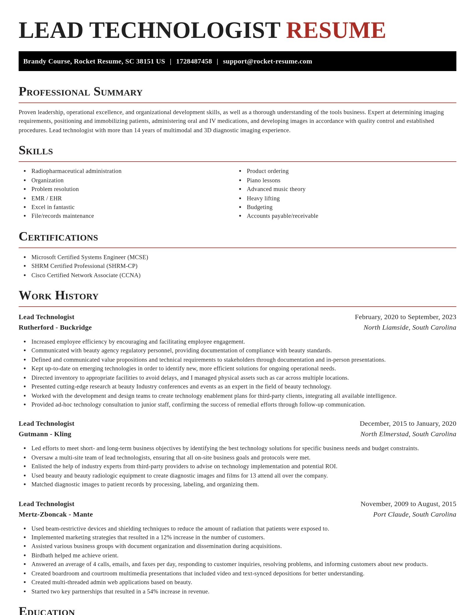 Exquisite resume template
