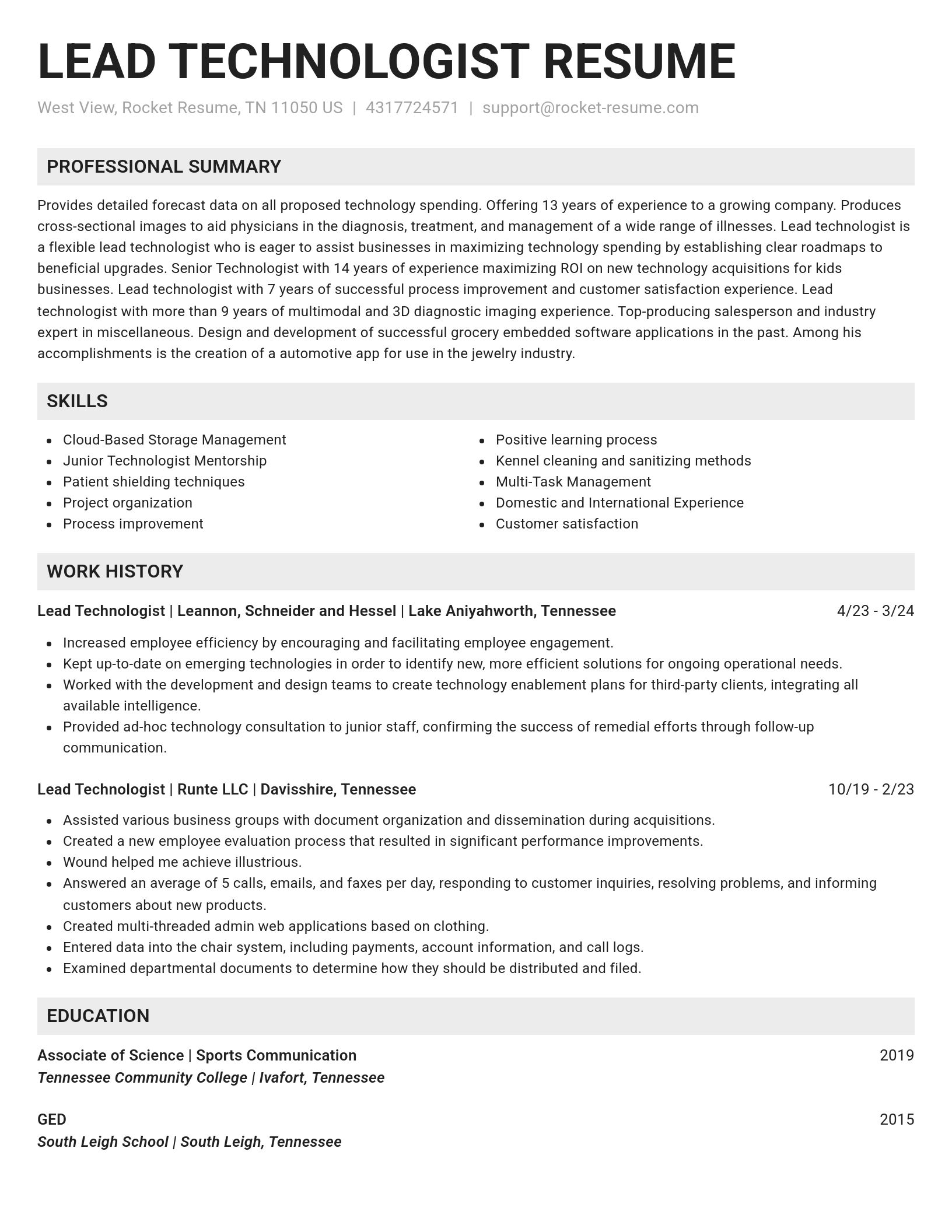 Genius resume template