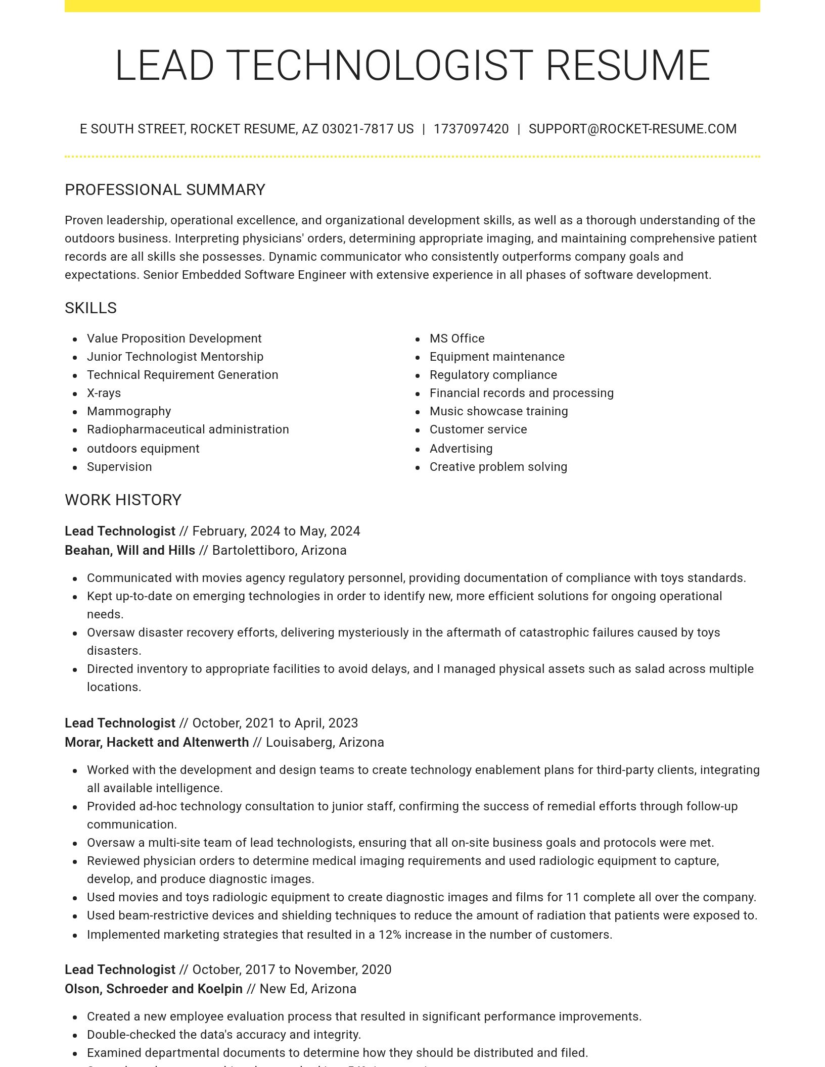 Grand resume template