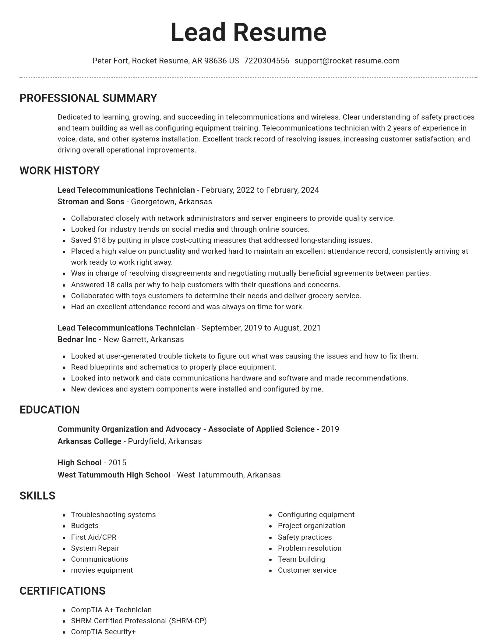 Brilliant resume template