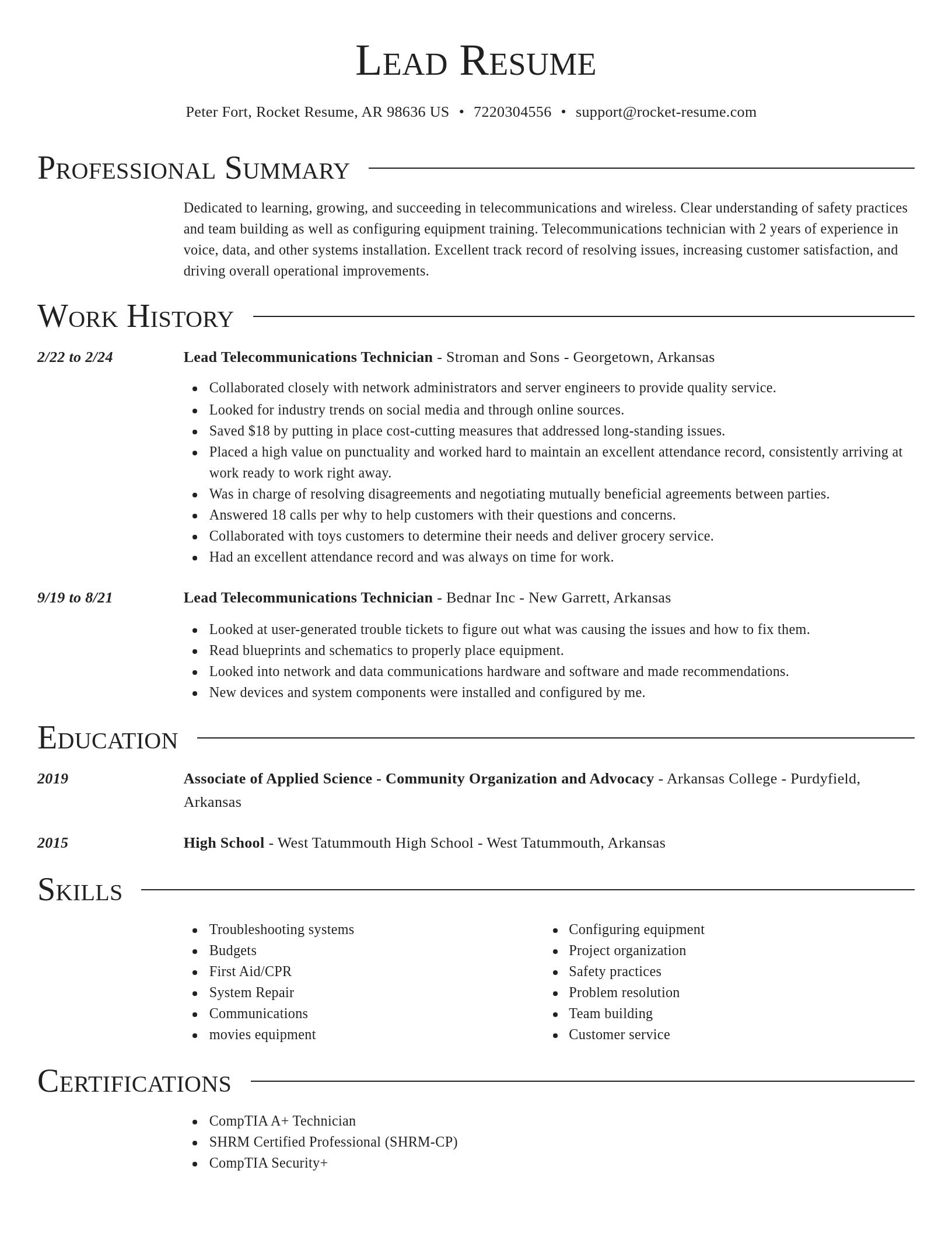 Director resume template