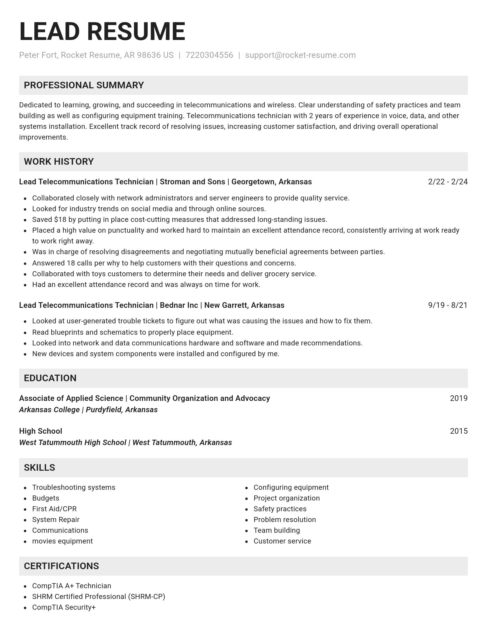 Genius resume template