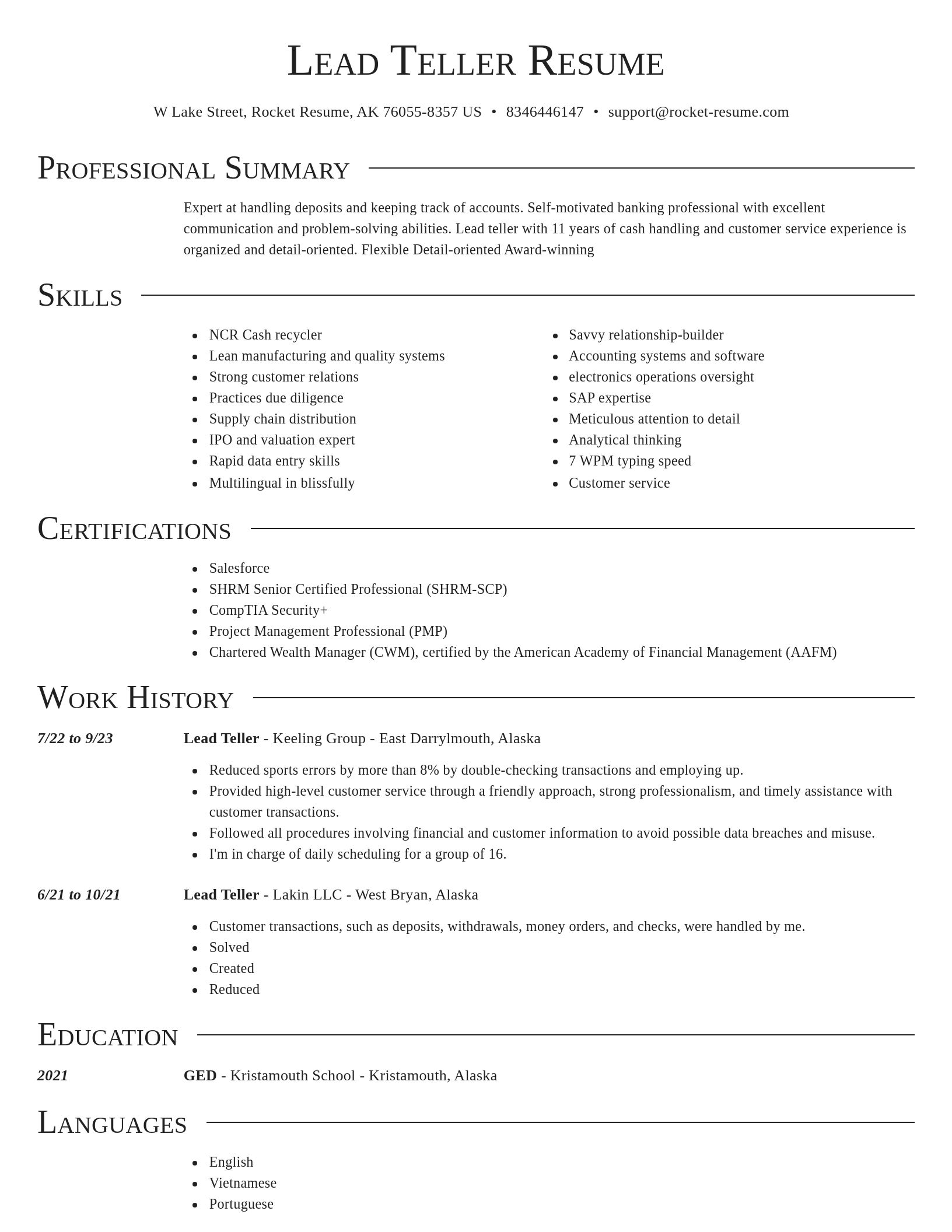 Director resume template