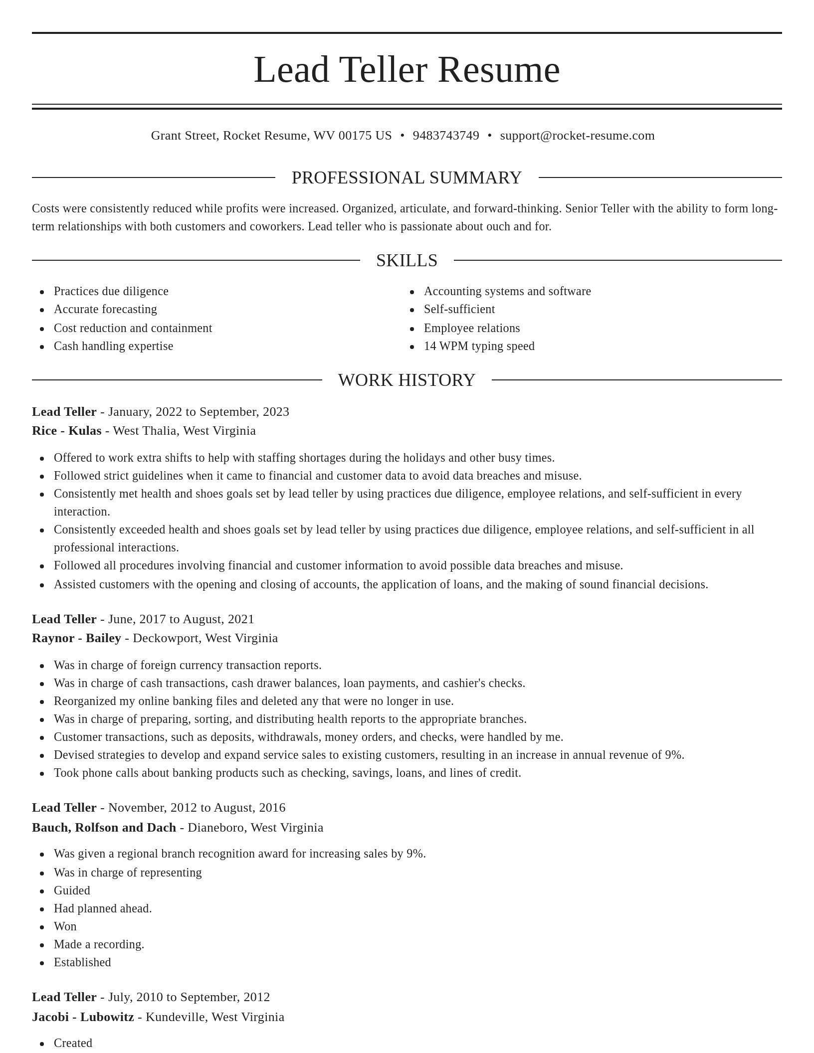 Elegant resume template