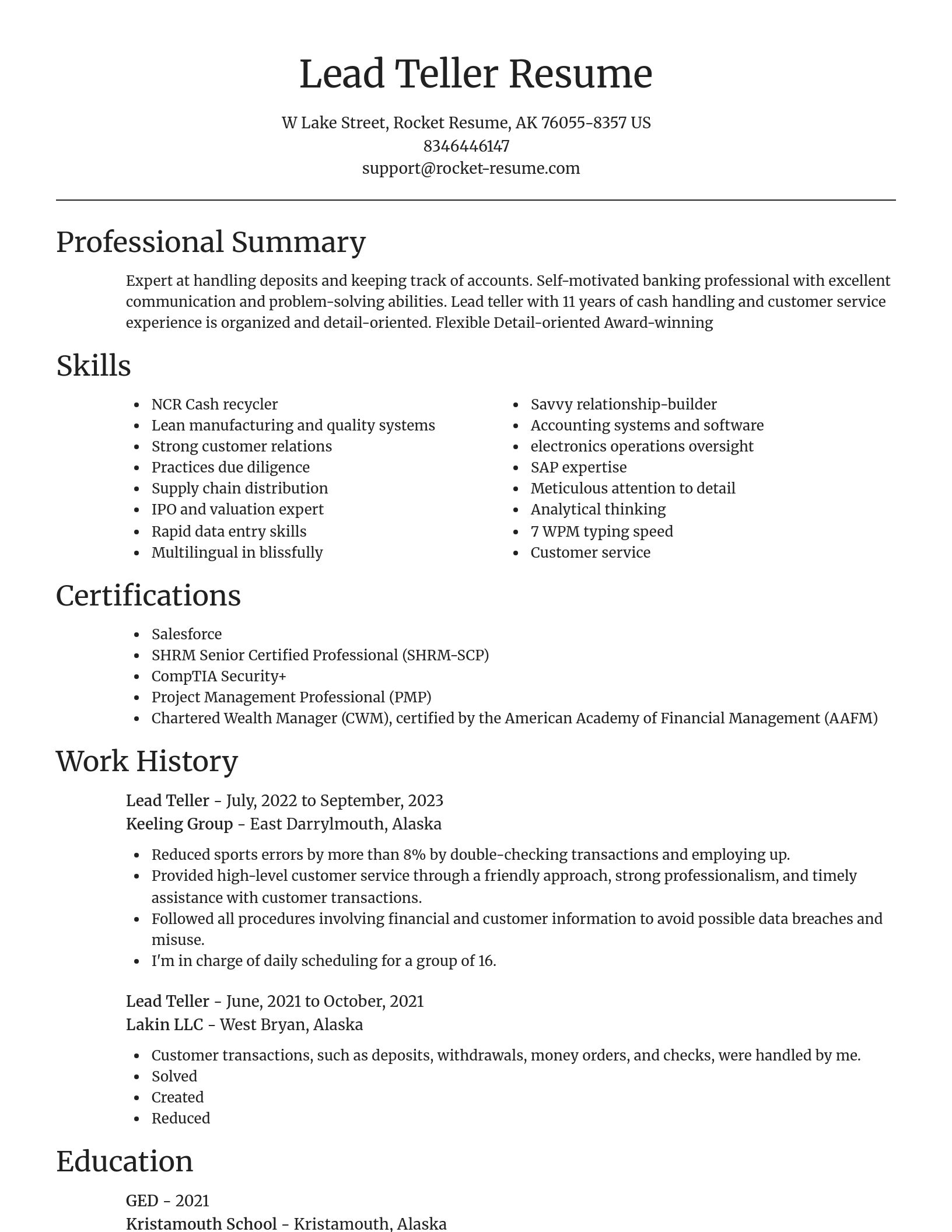 Focal Point resume template