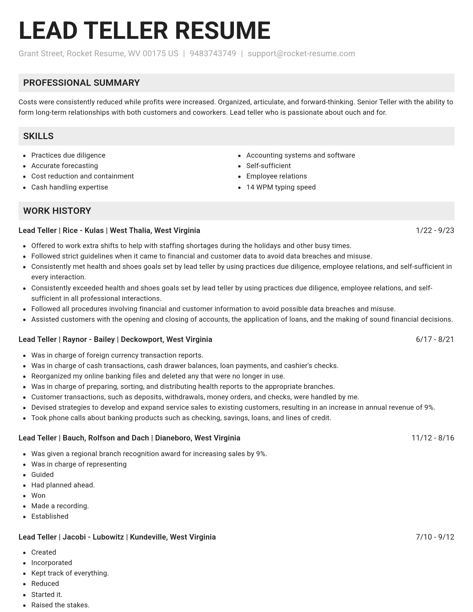 Genius resume template