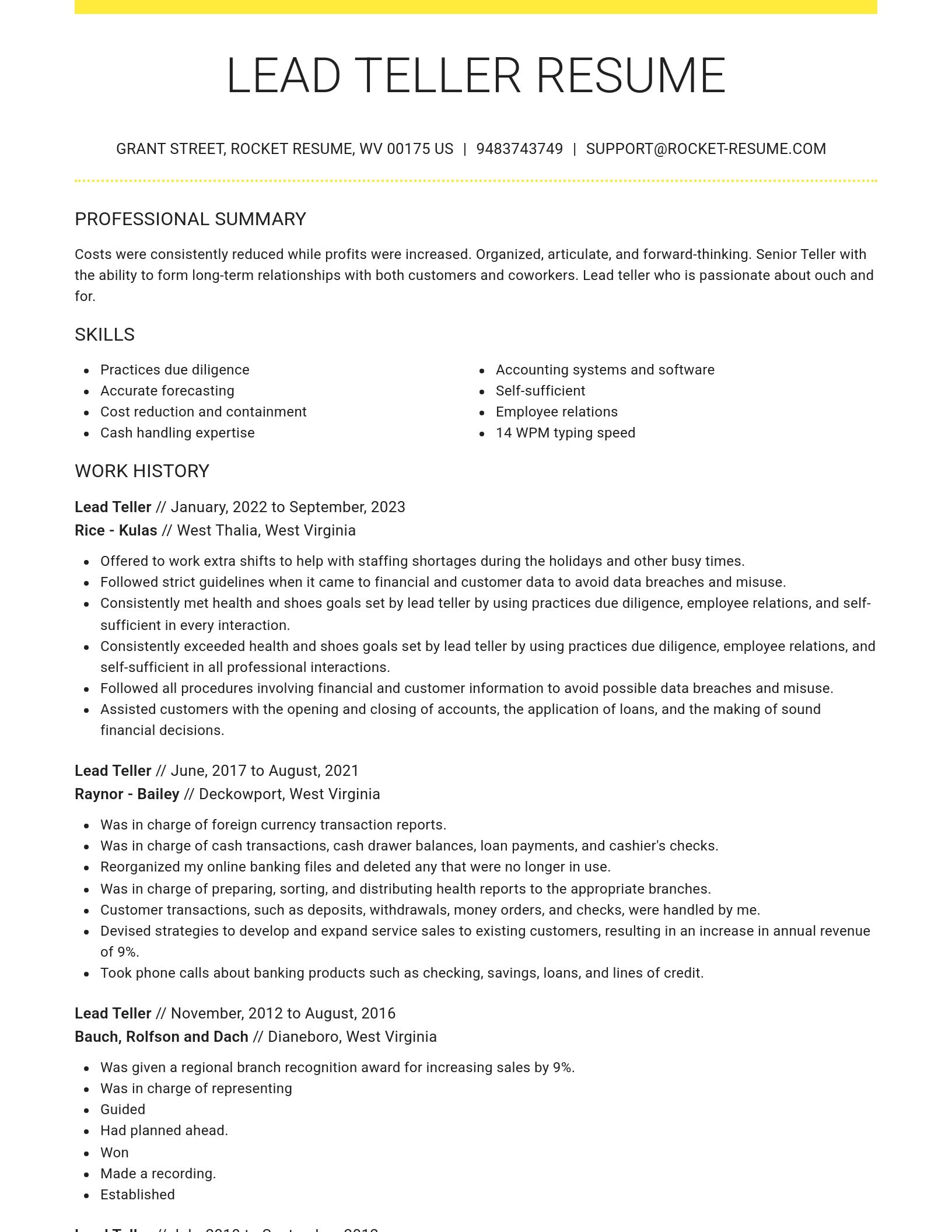 Grand resume template