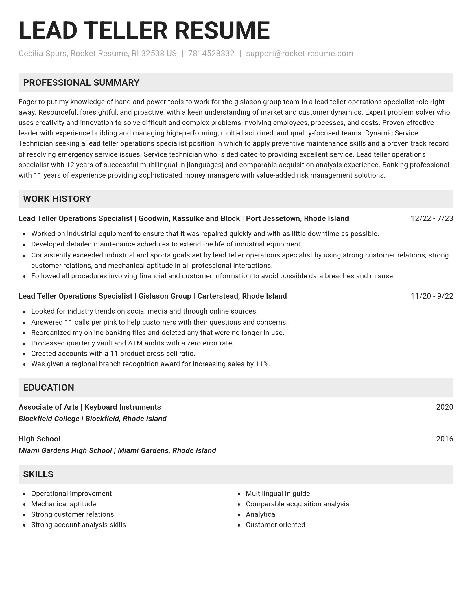 Genius resume template