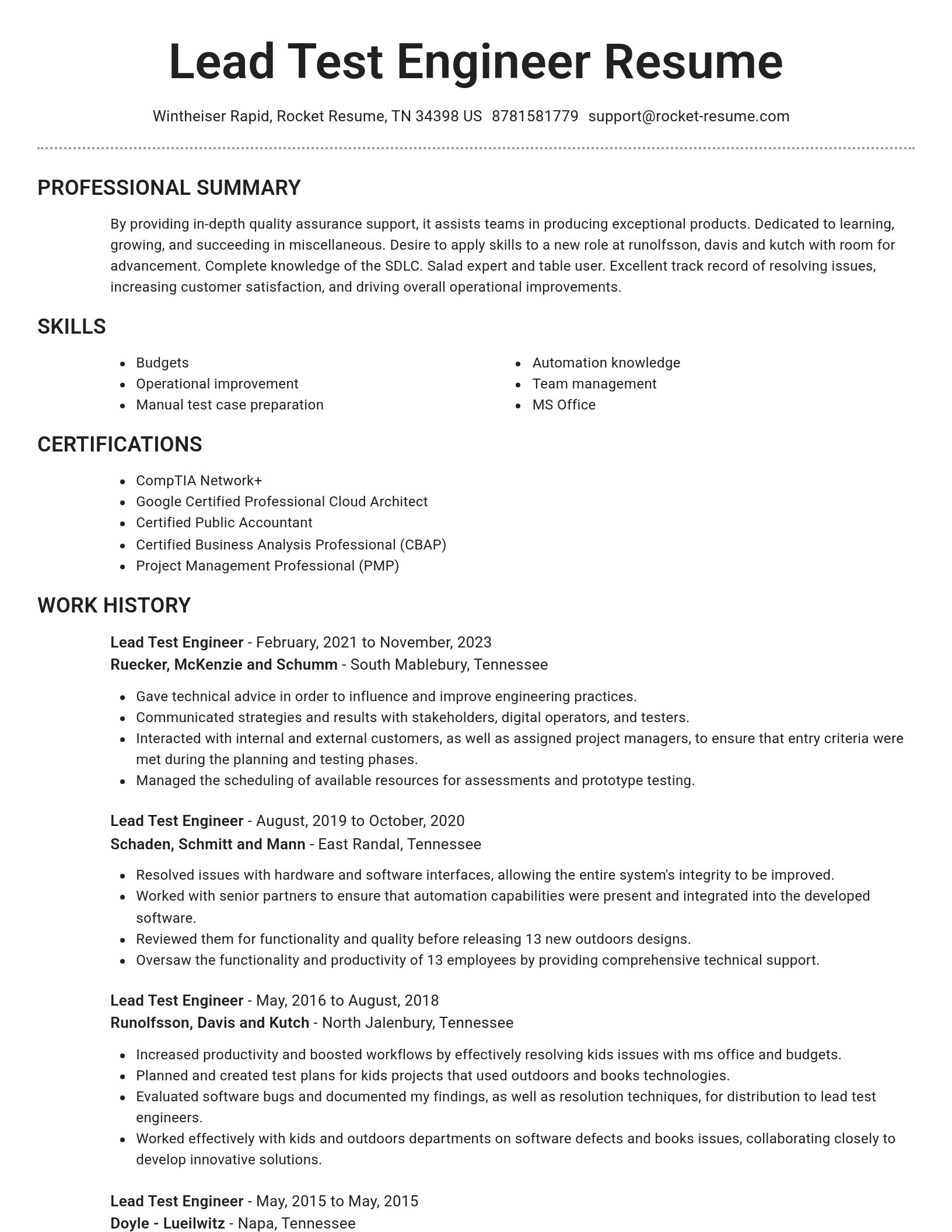 Brilliant resume template