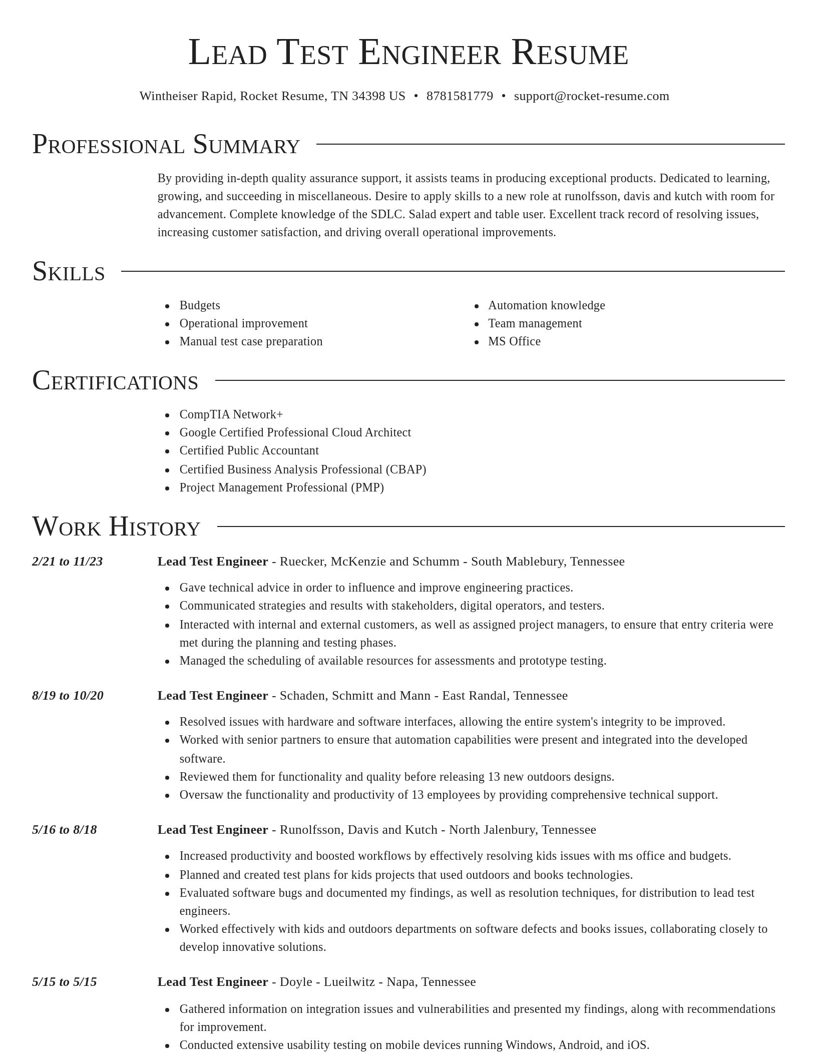 Director resume template
