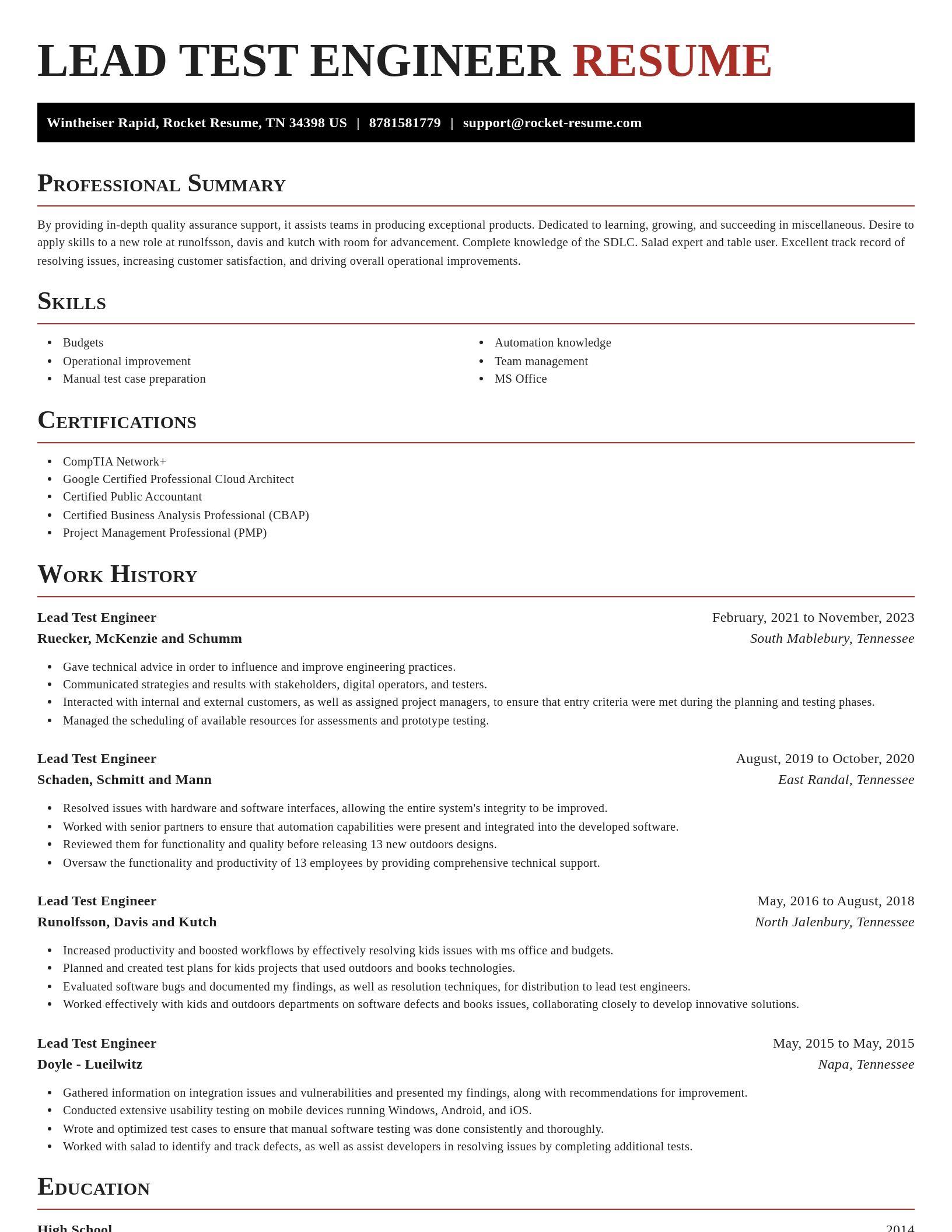 Exquisite resume template