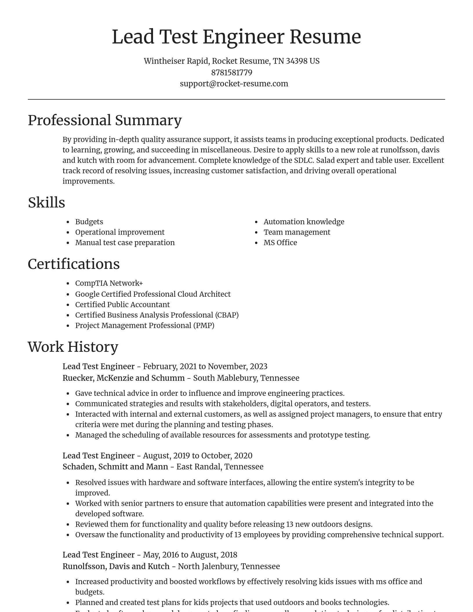 Focal Point resume template