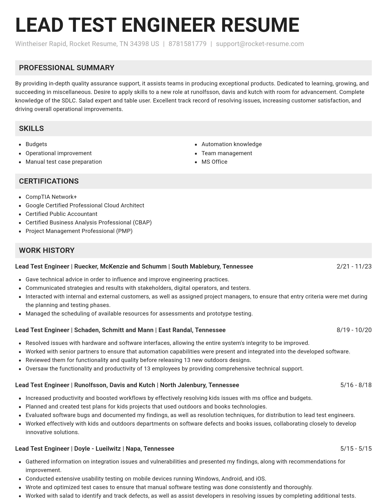 Genius resume template
