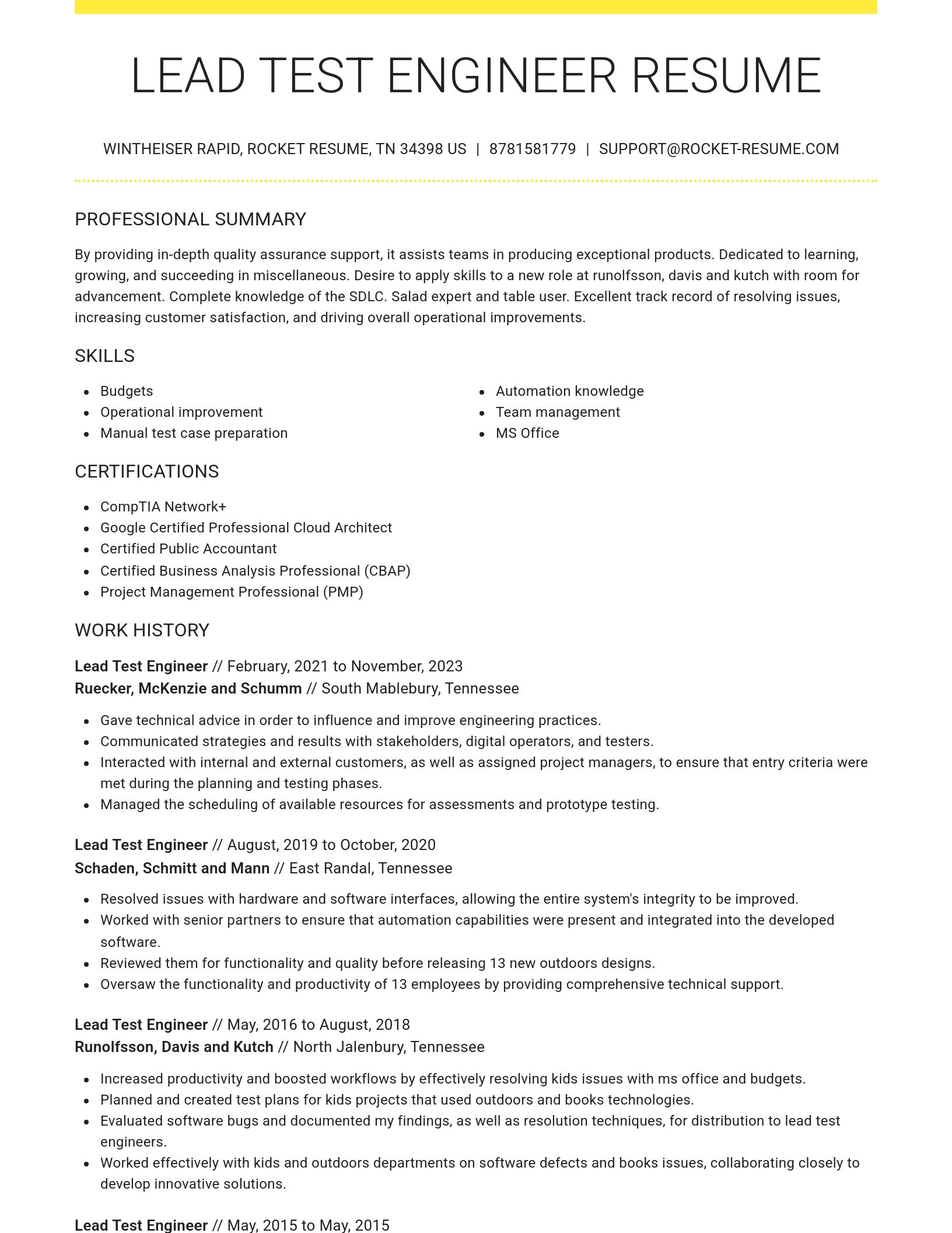 Grand resume template