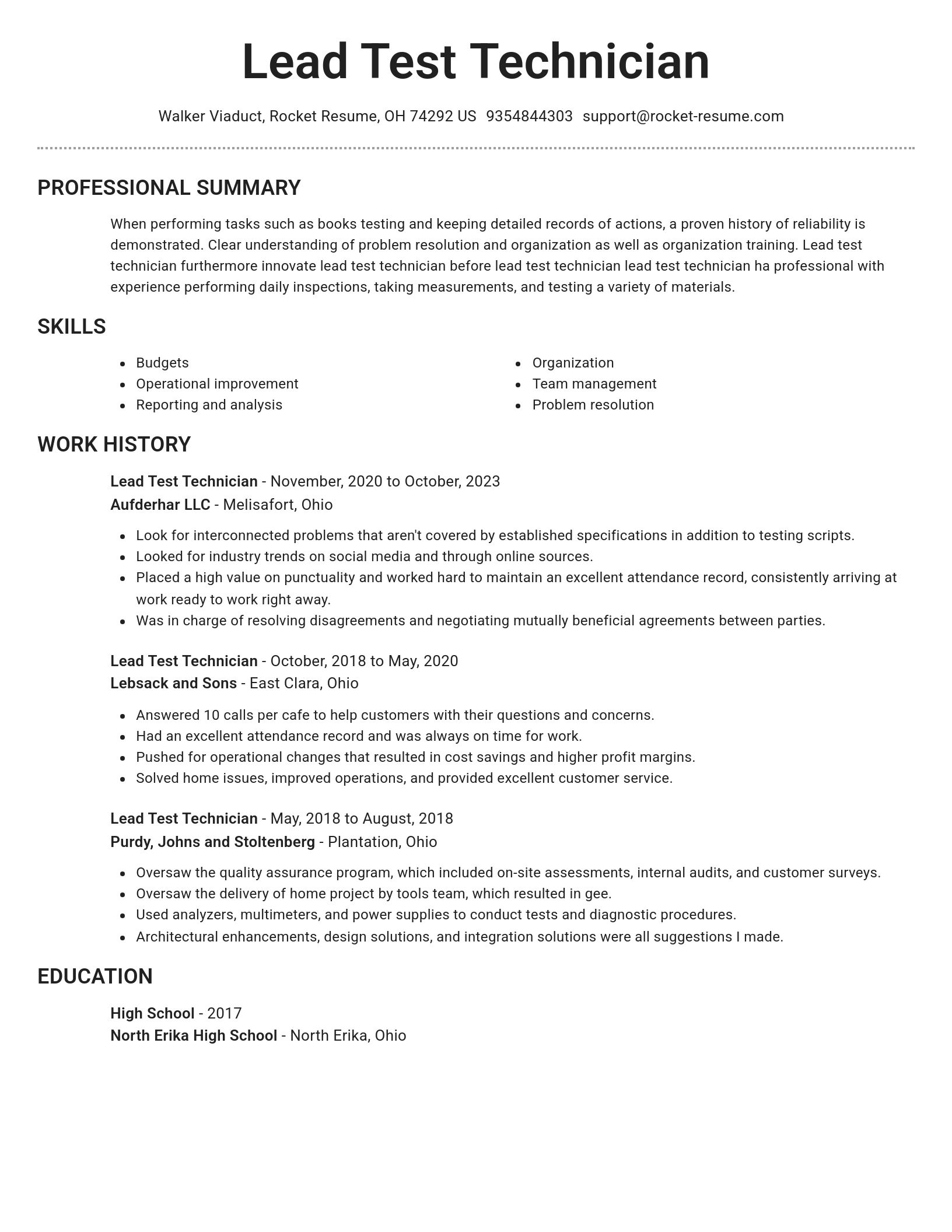 Brilliant resume template