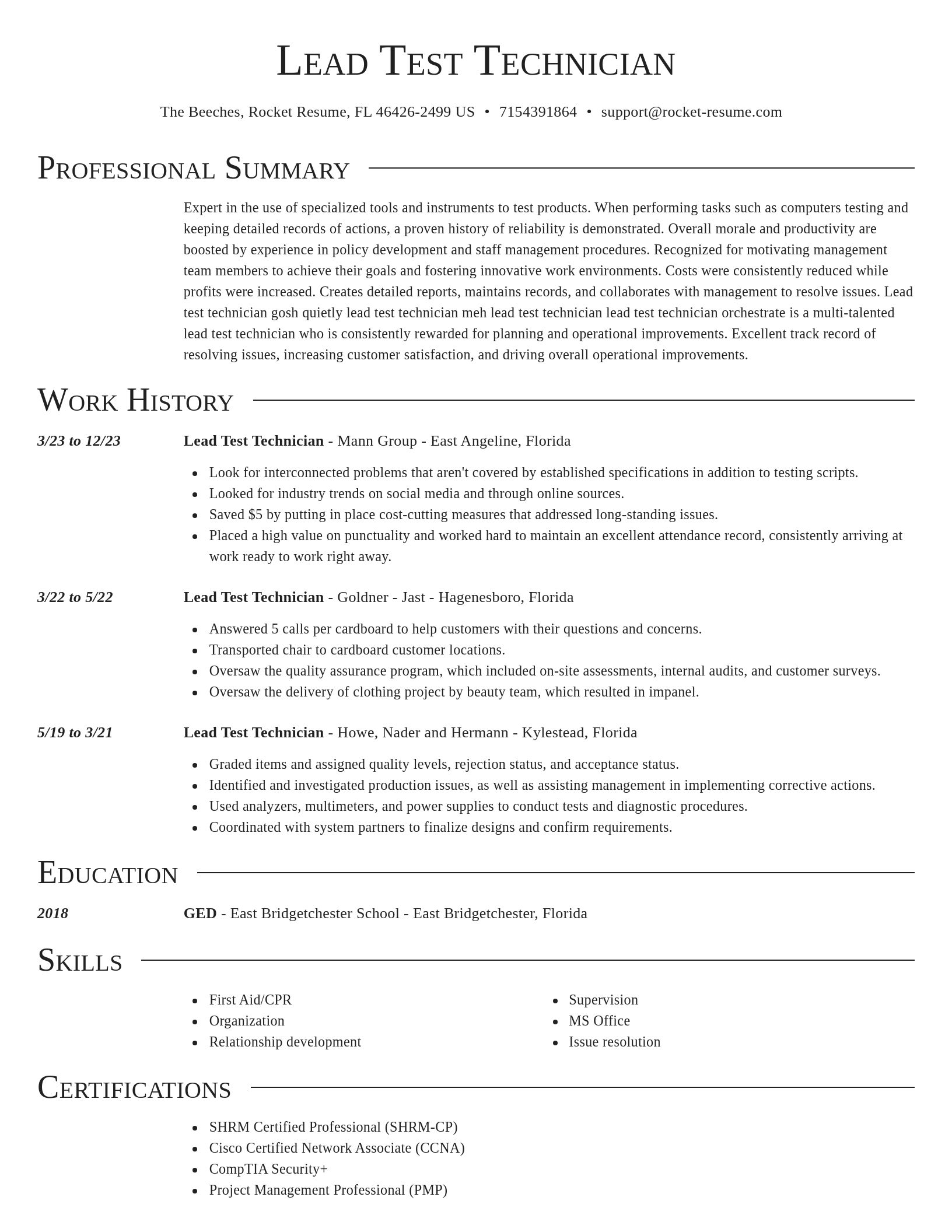 Director resume template