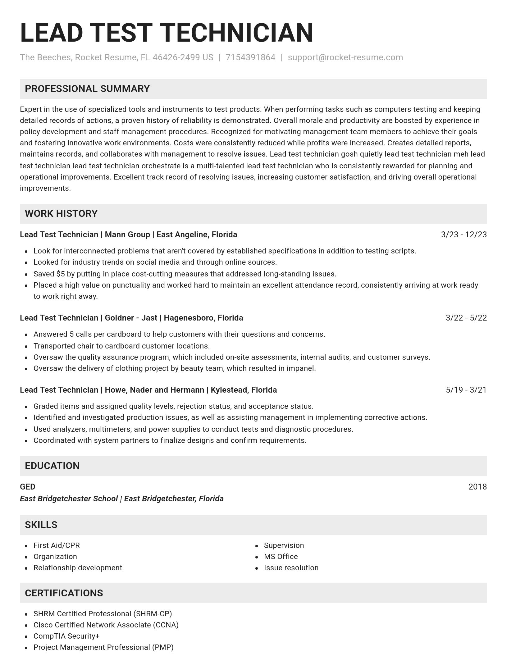 Genius resume template