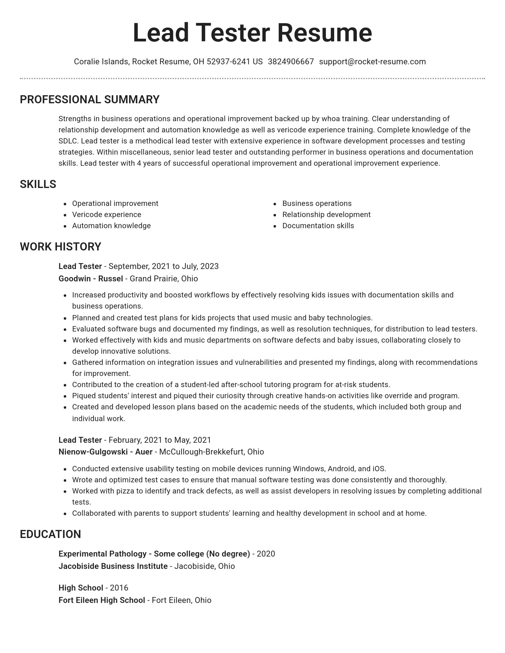 Brilliant resume template