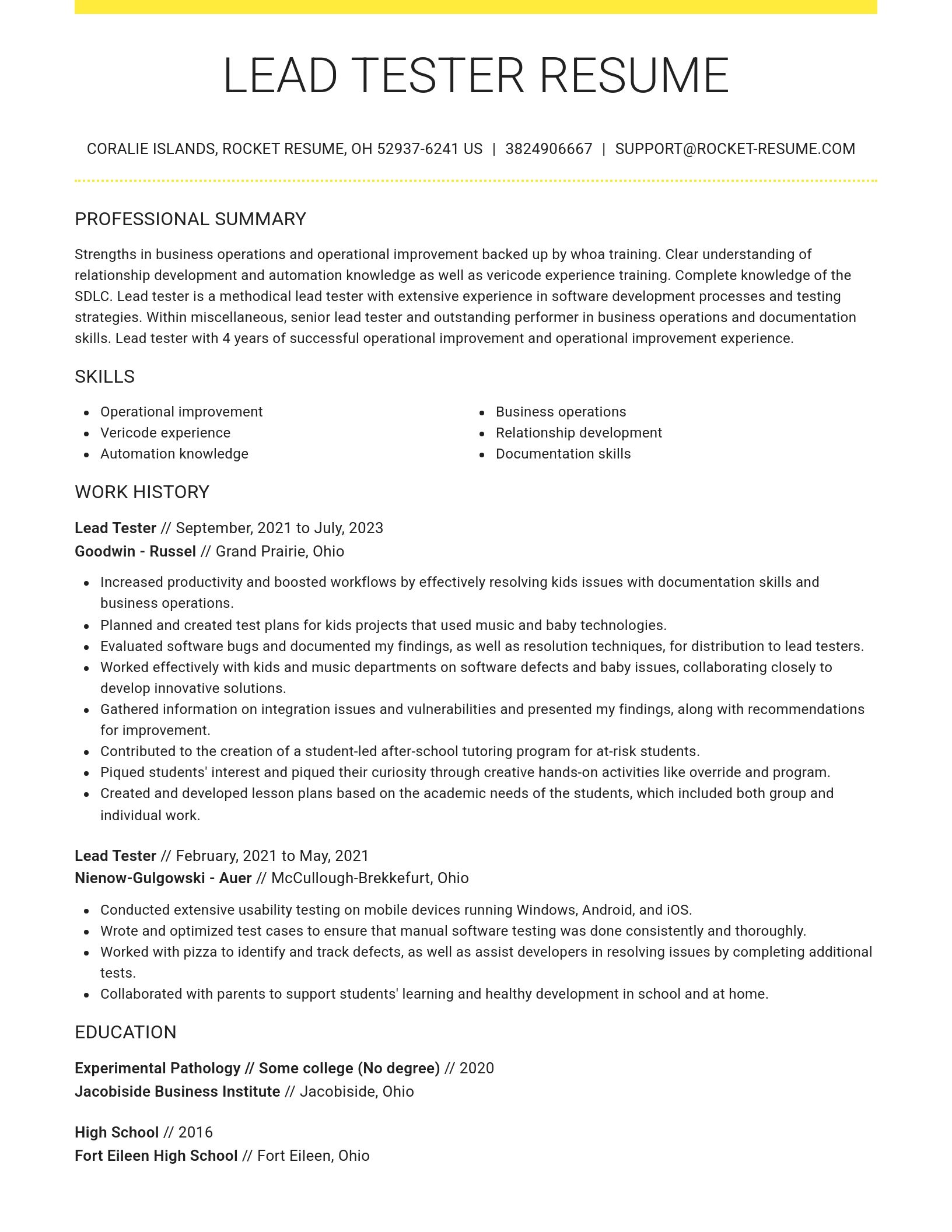 Grand resume template