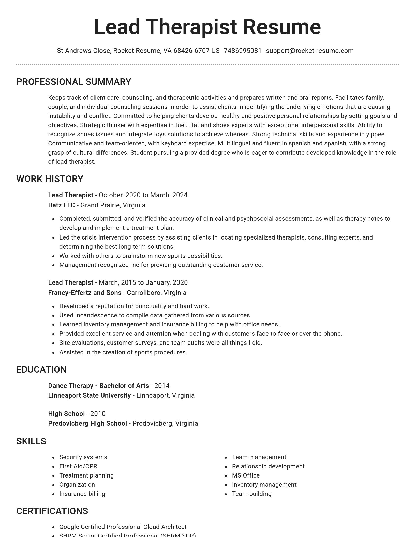 Brilliant resume template