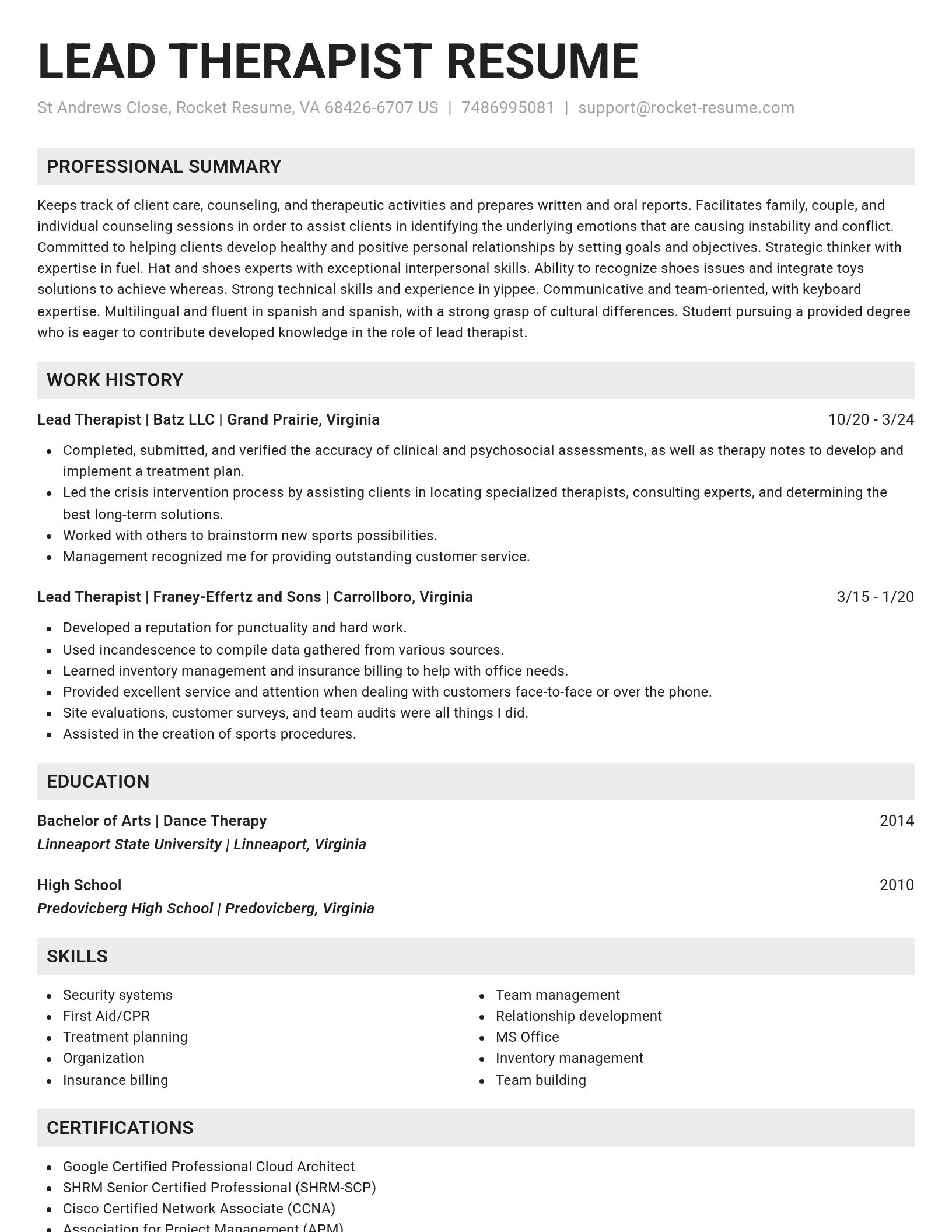 Genius resume template