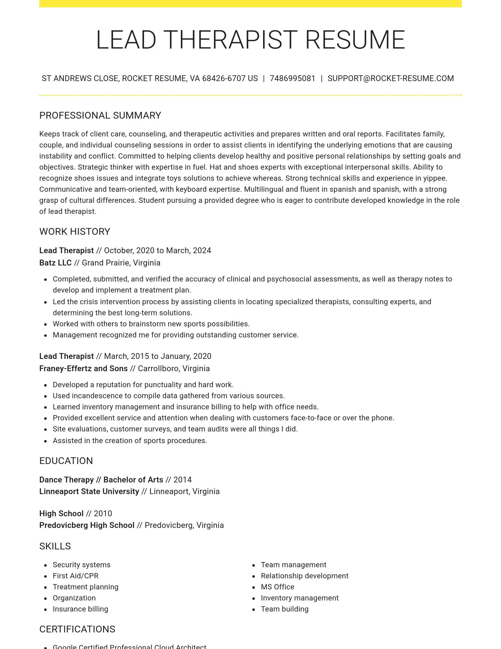 Grand resume template