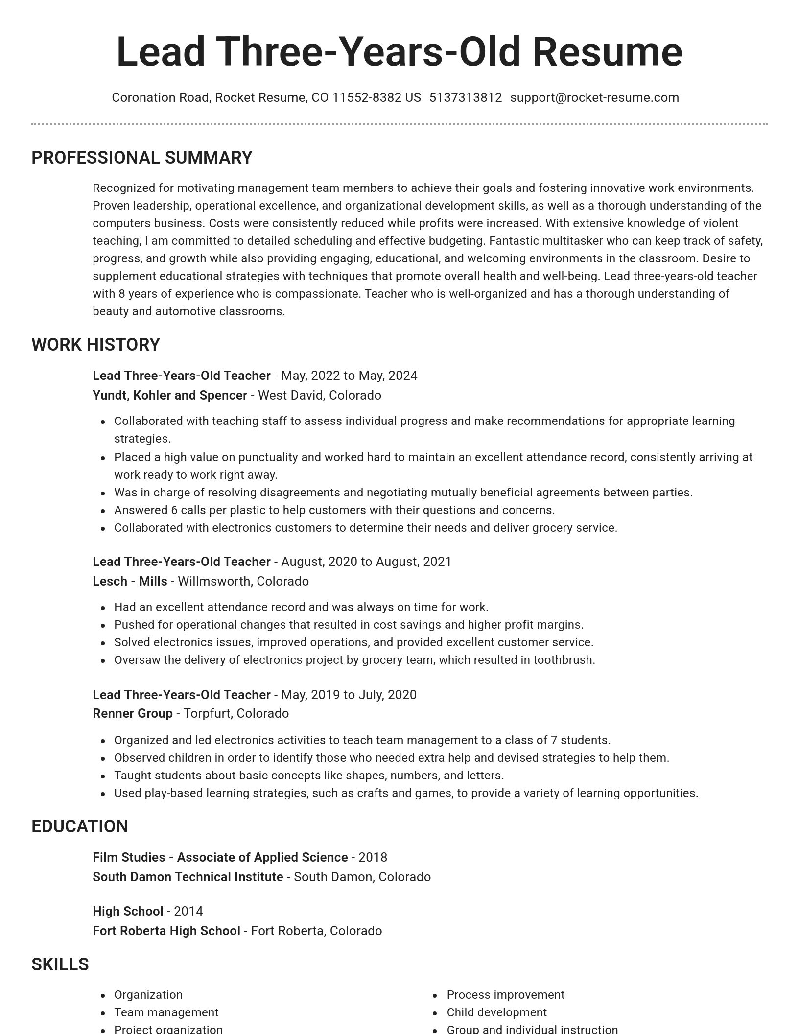 Brilliant resume template