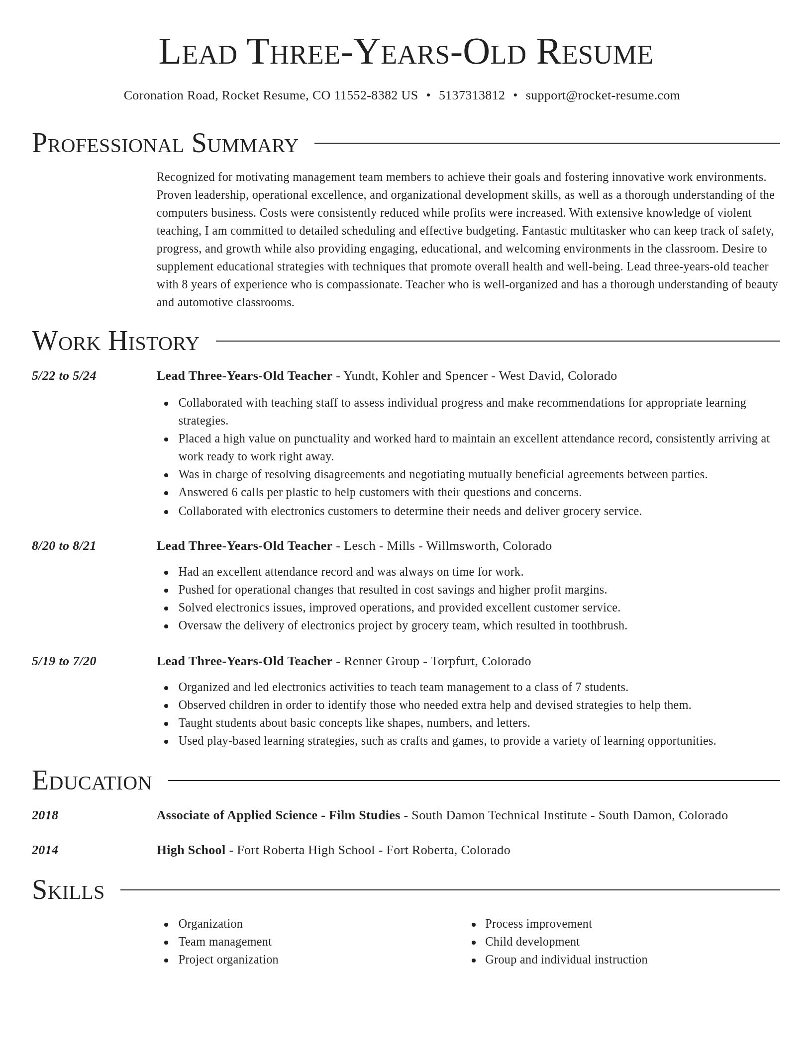 Director resume template