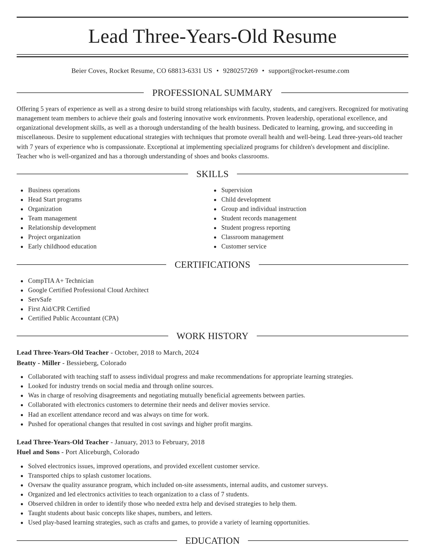 Elegant resume template