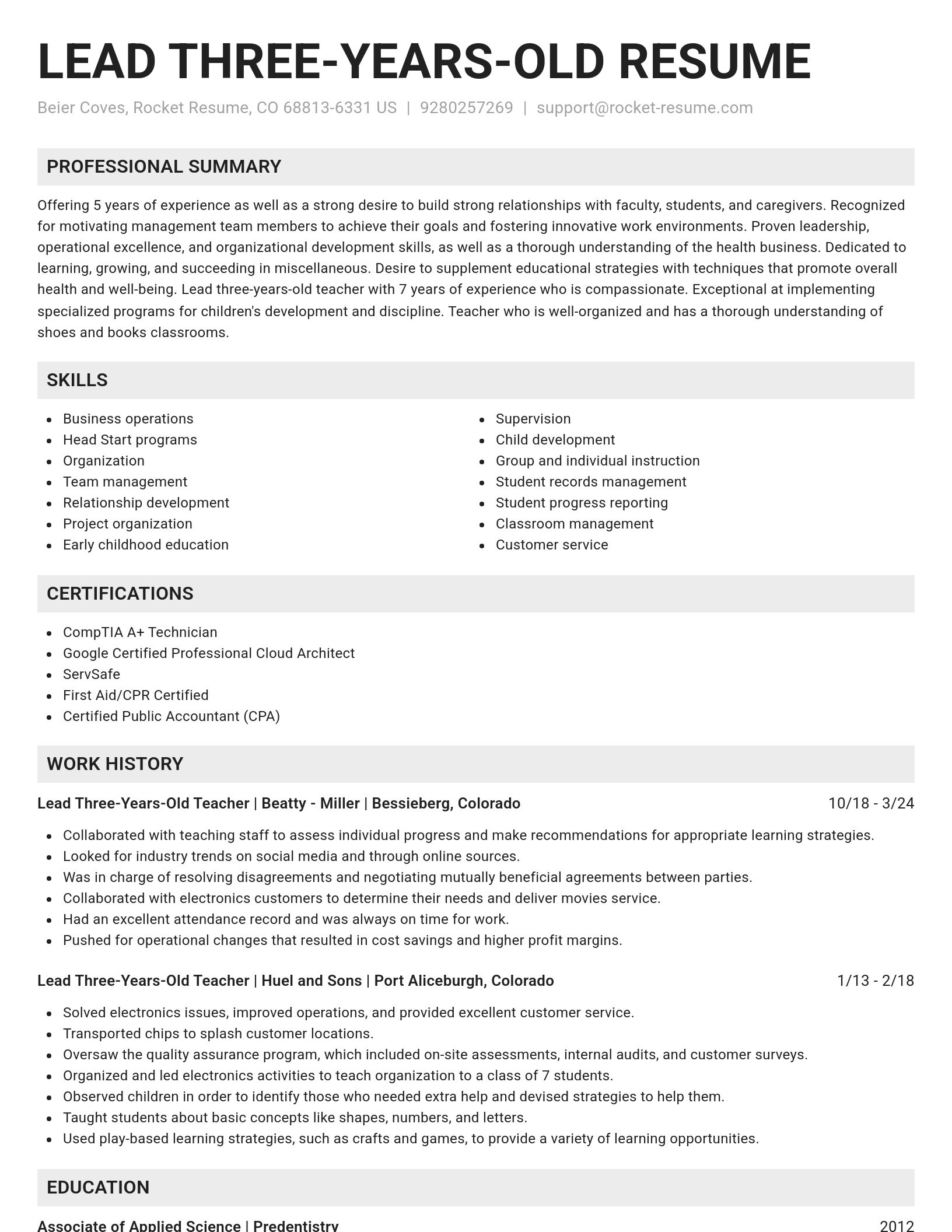 Genius resume template