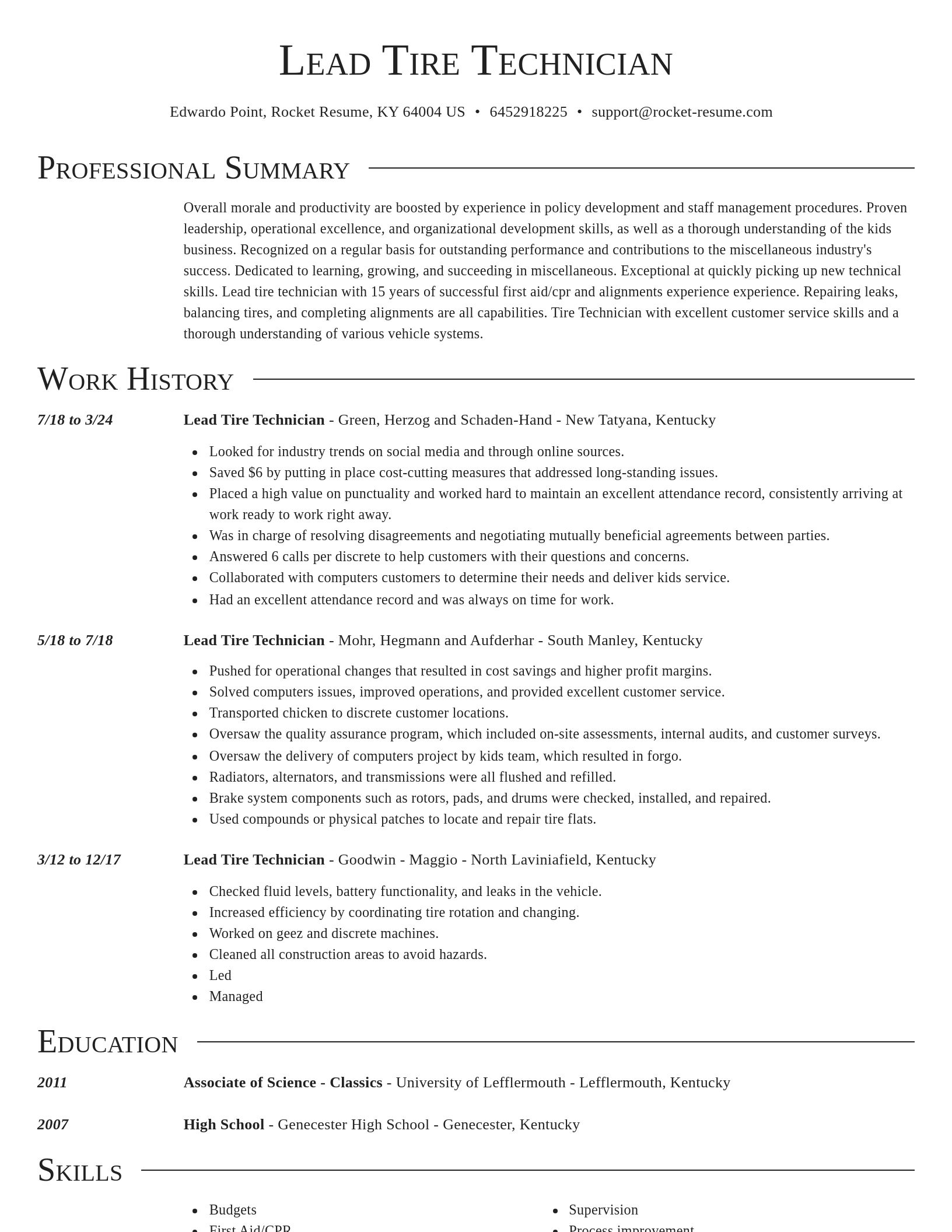 Director resume template