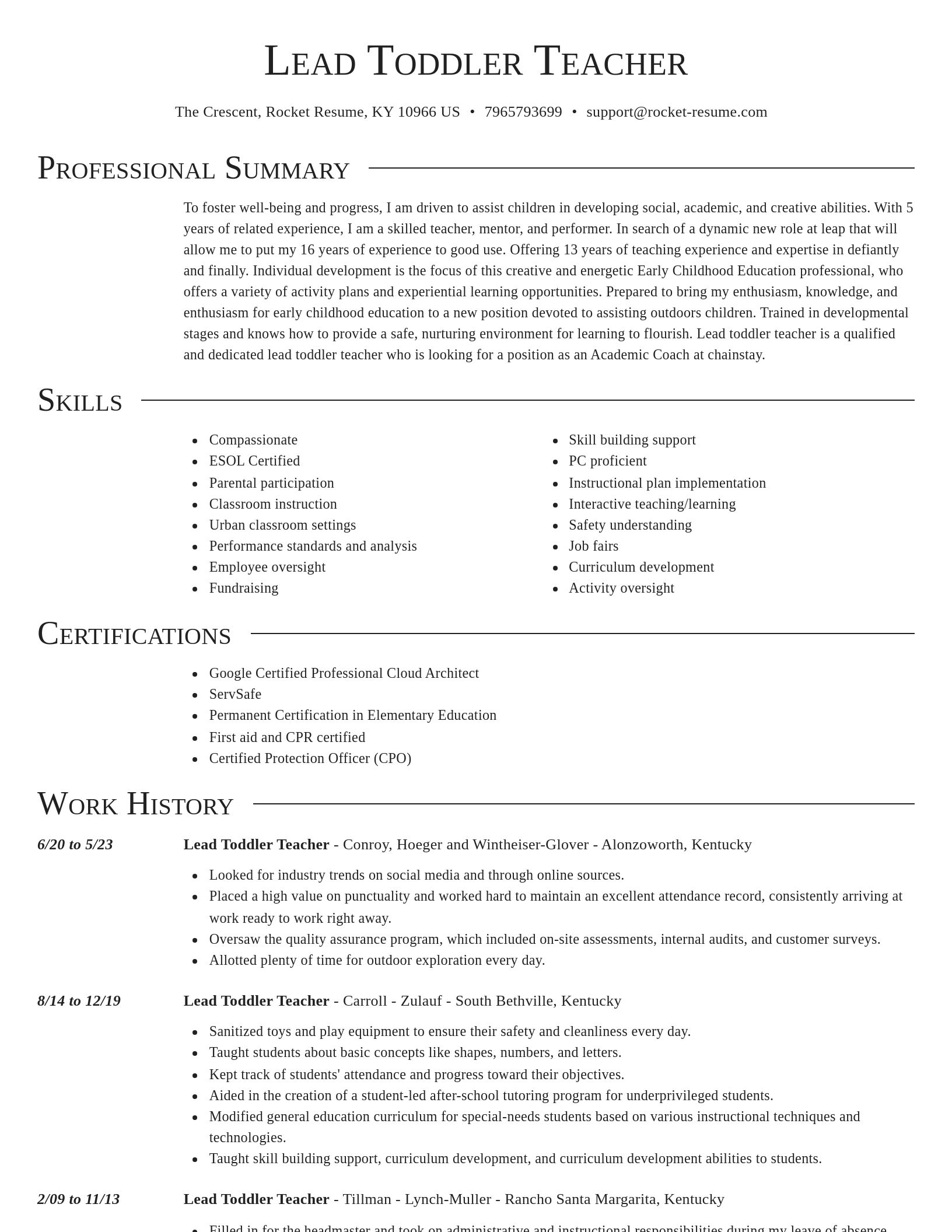 Director resume template