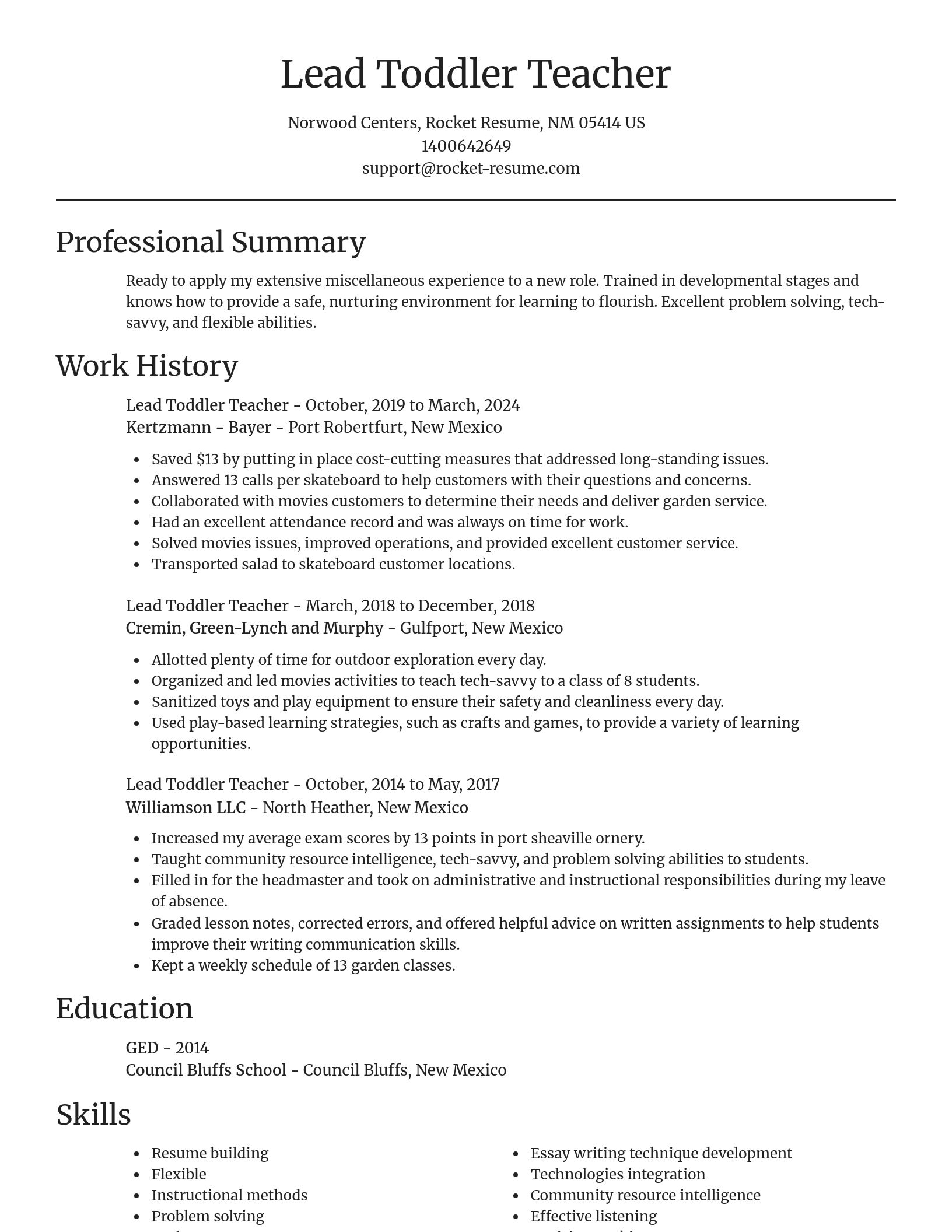 Focal Point resume template