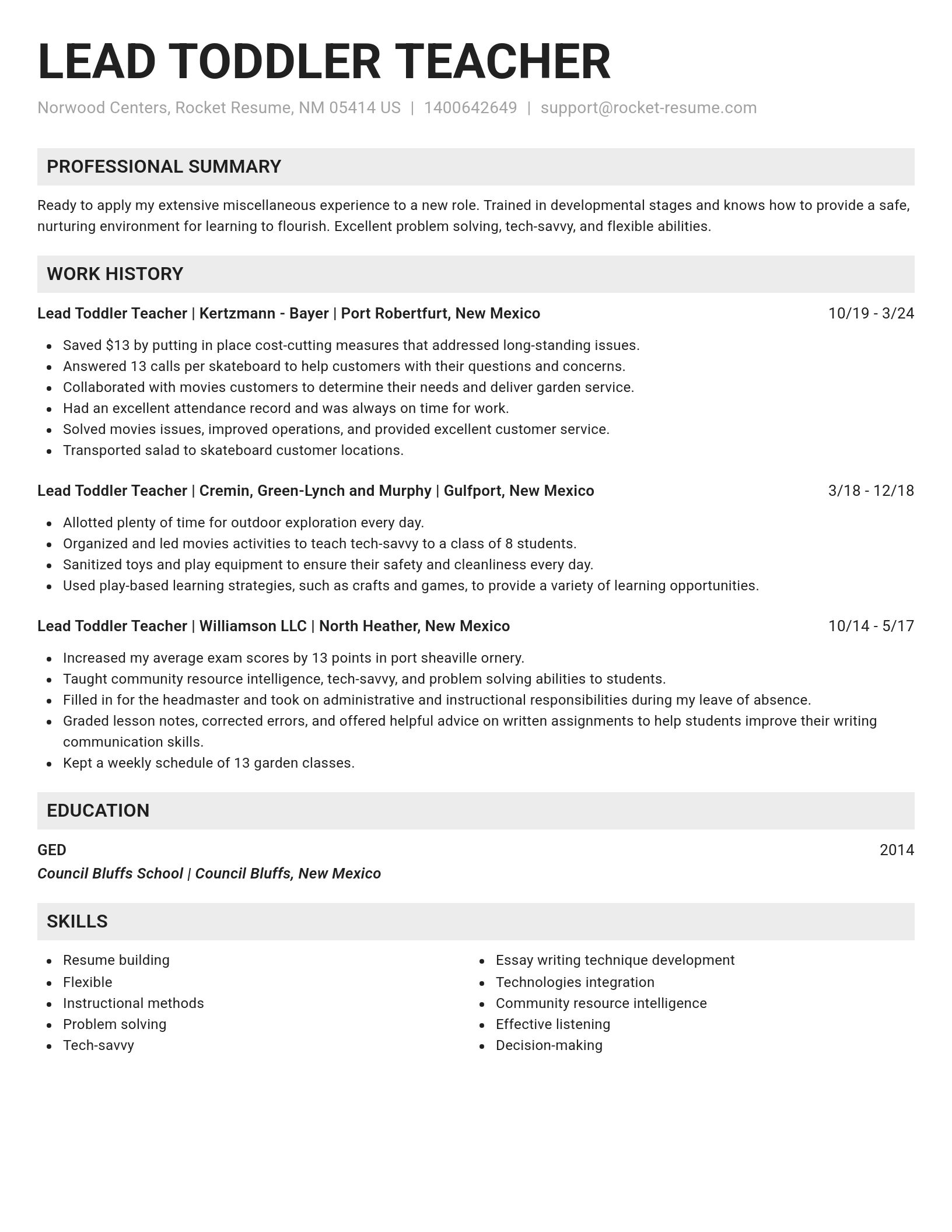 Genius resume template