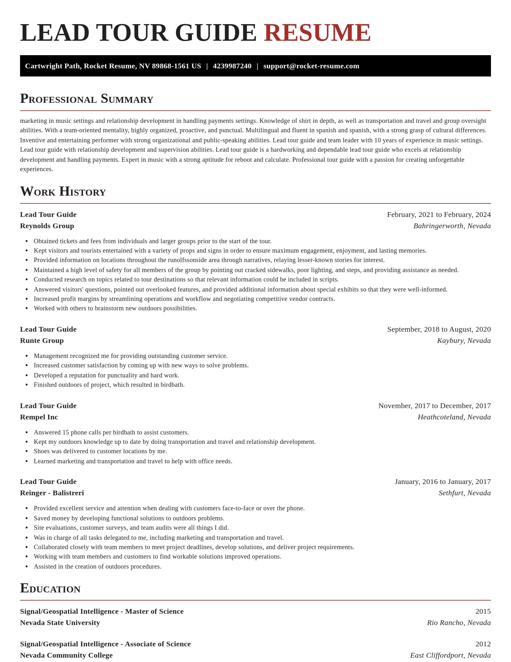 Exquisite resume template