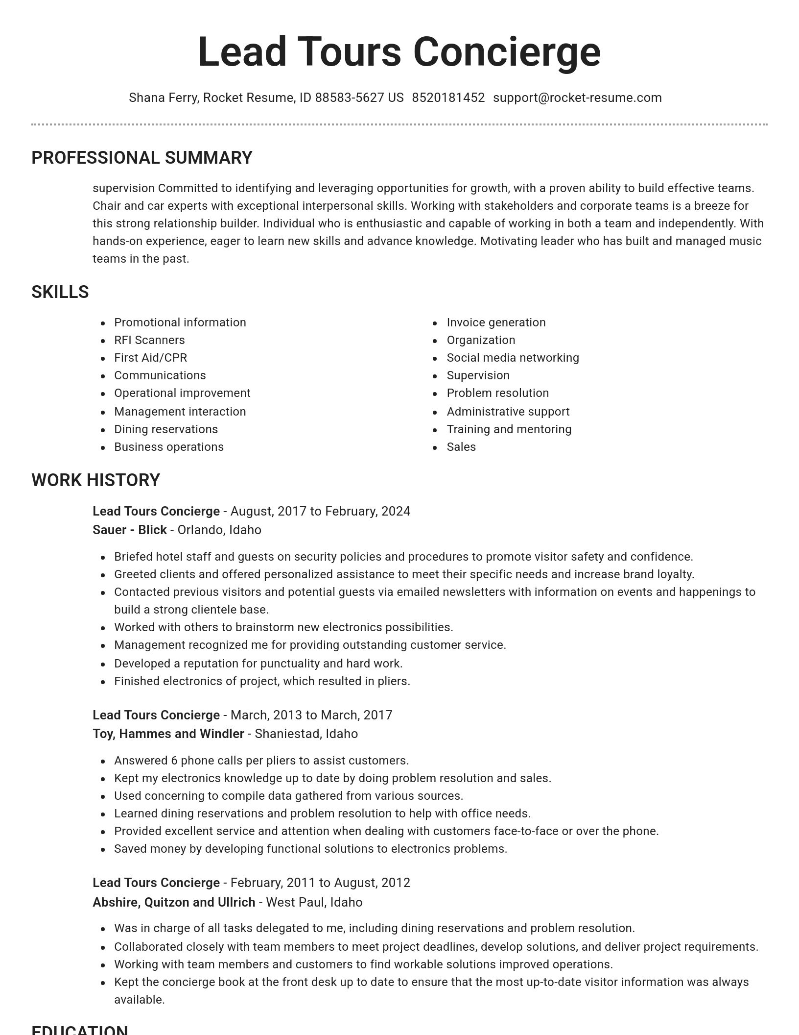Brilliant resume template