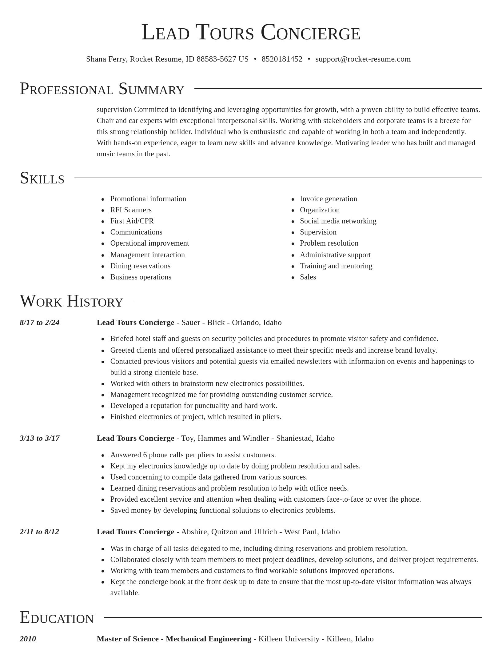 Director resume template