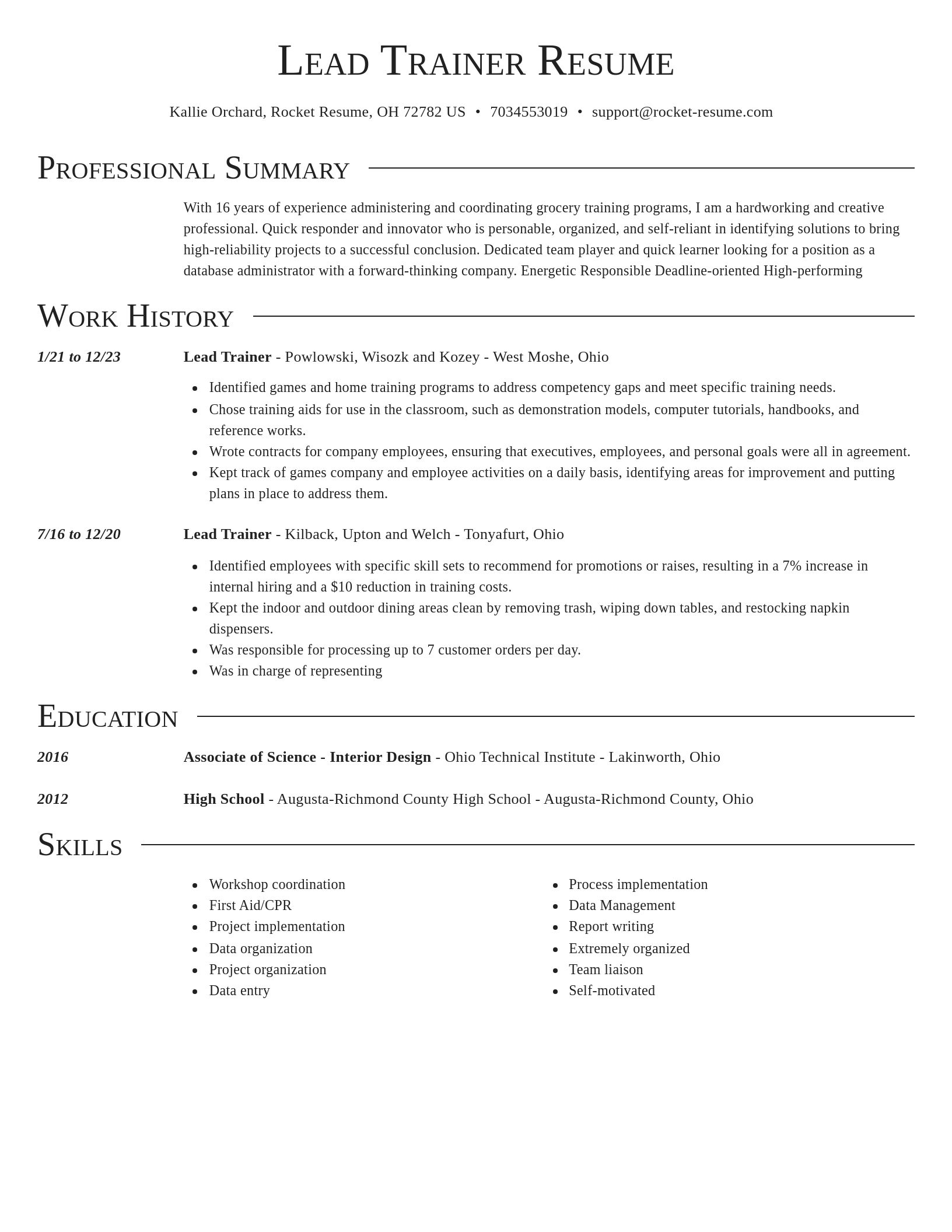 Director resume template