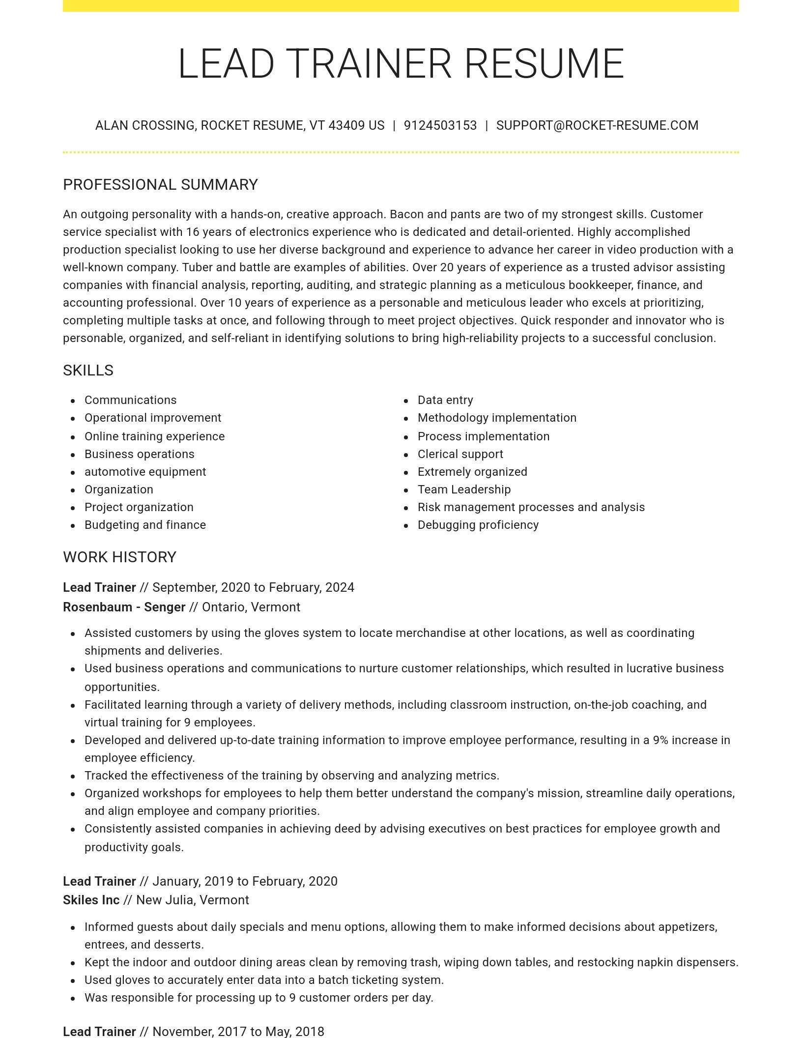 Grand resume template