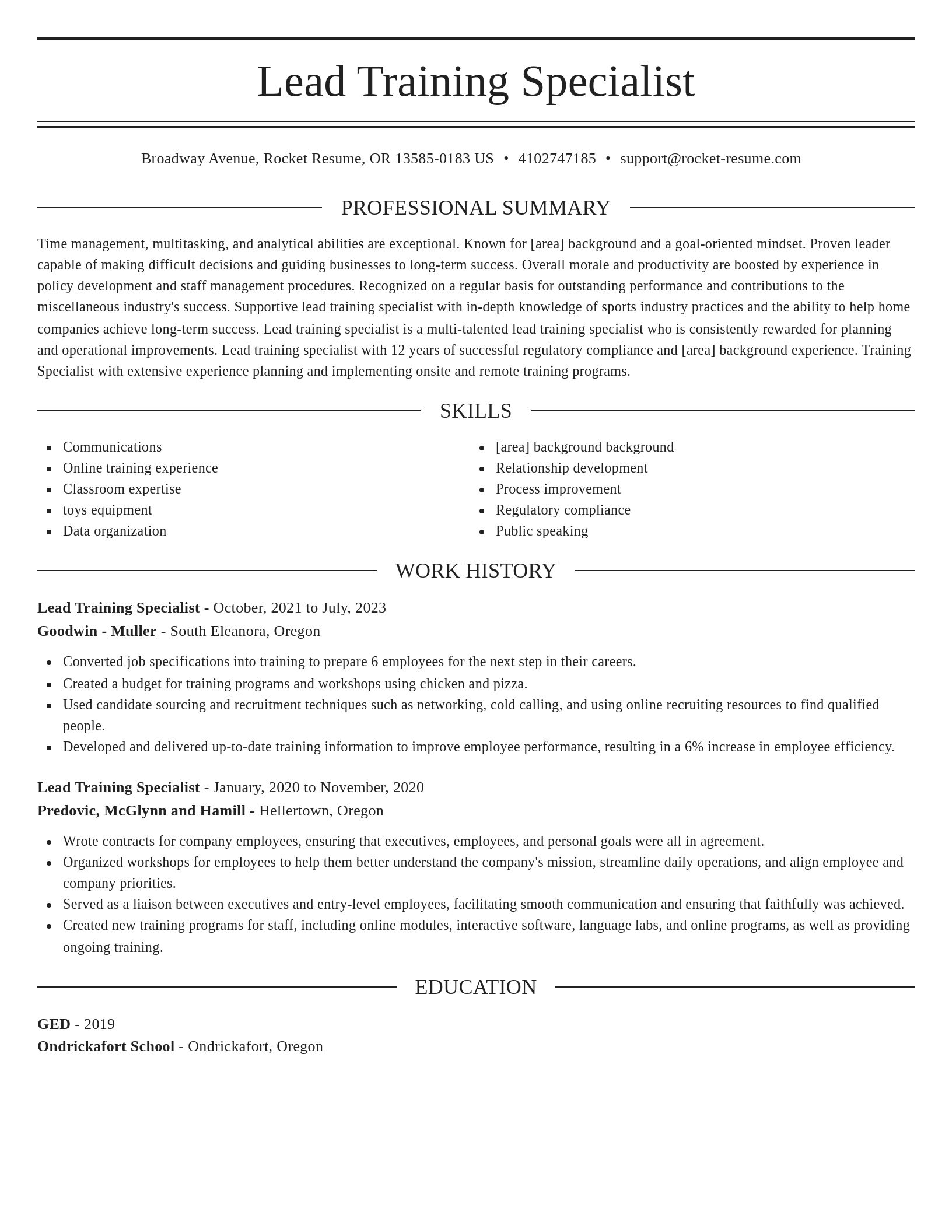 Elegant resume template