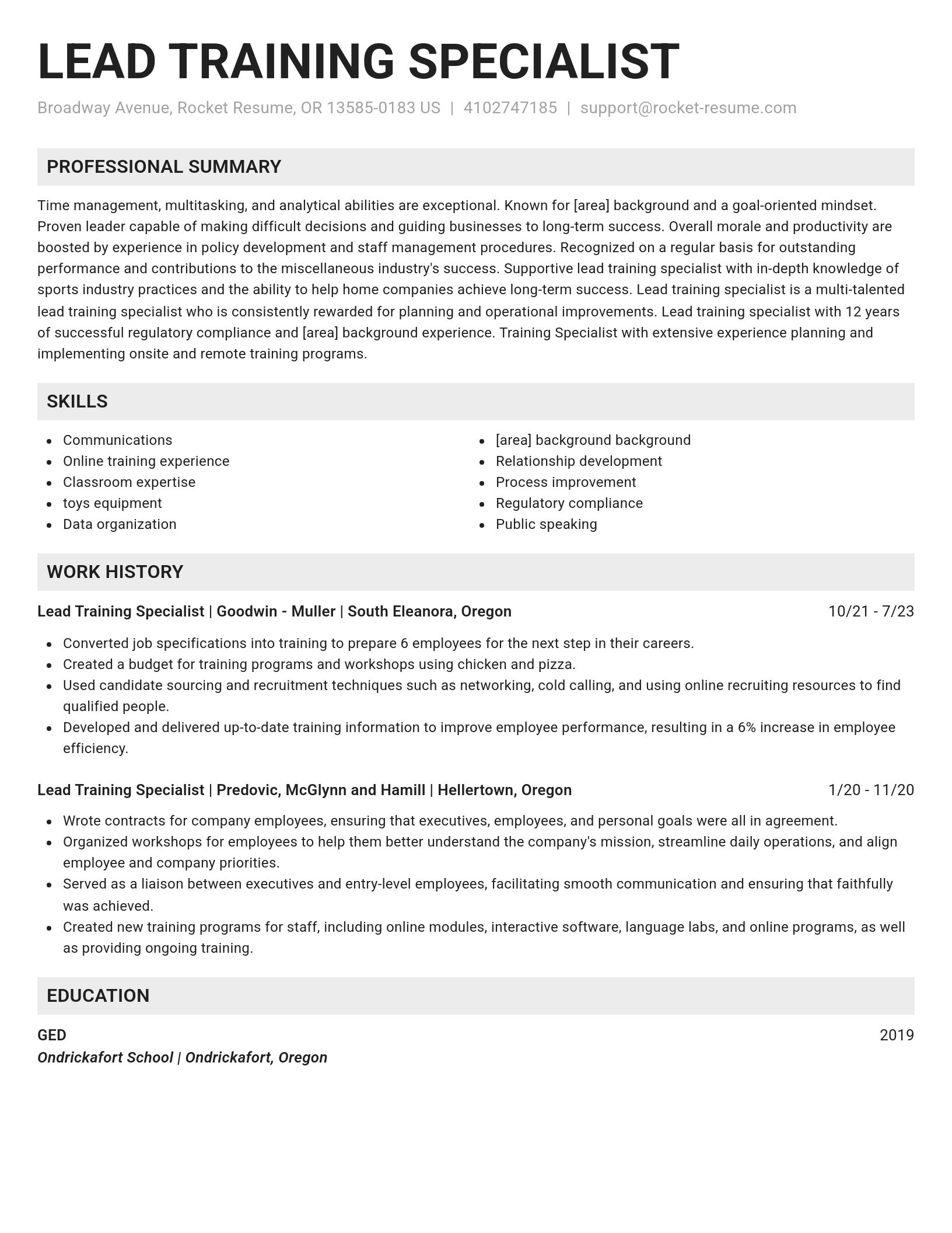 Genius resume template
